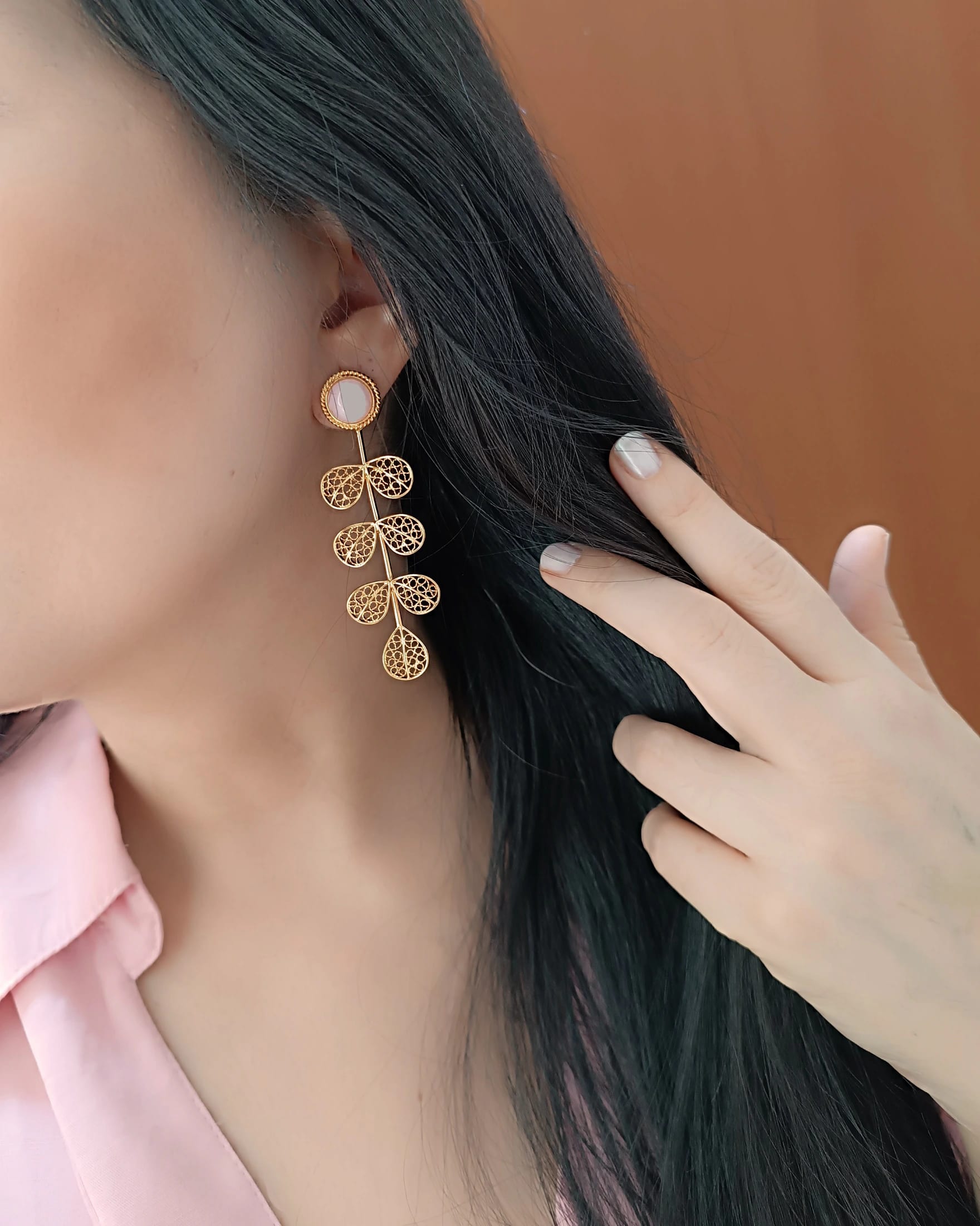 Aretes largos filigrana Hada - imagen 5