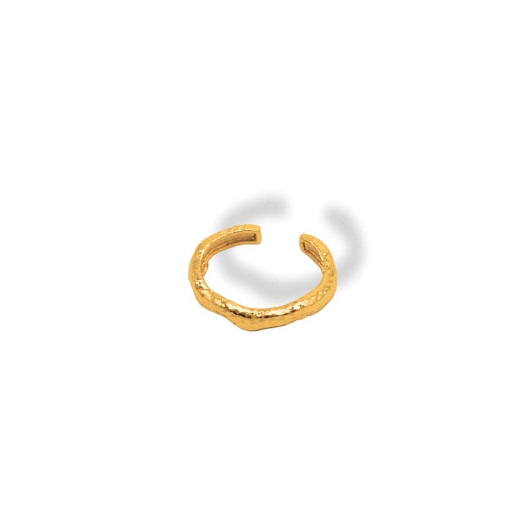 Anillo angosto con textura de piña - imagen 3