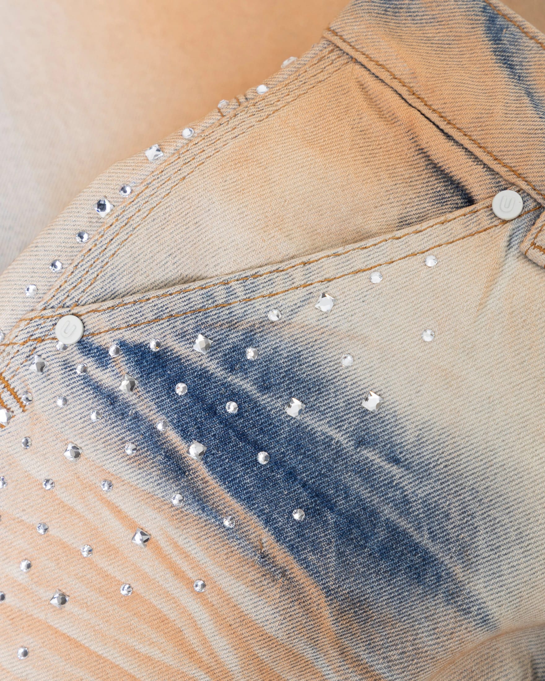 W Golden Heritage Pearled Barrel Jeans Oasis Blue - imagen 6
