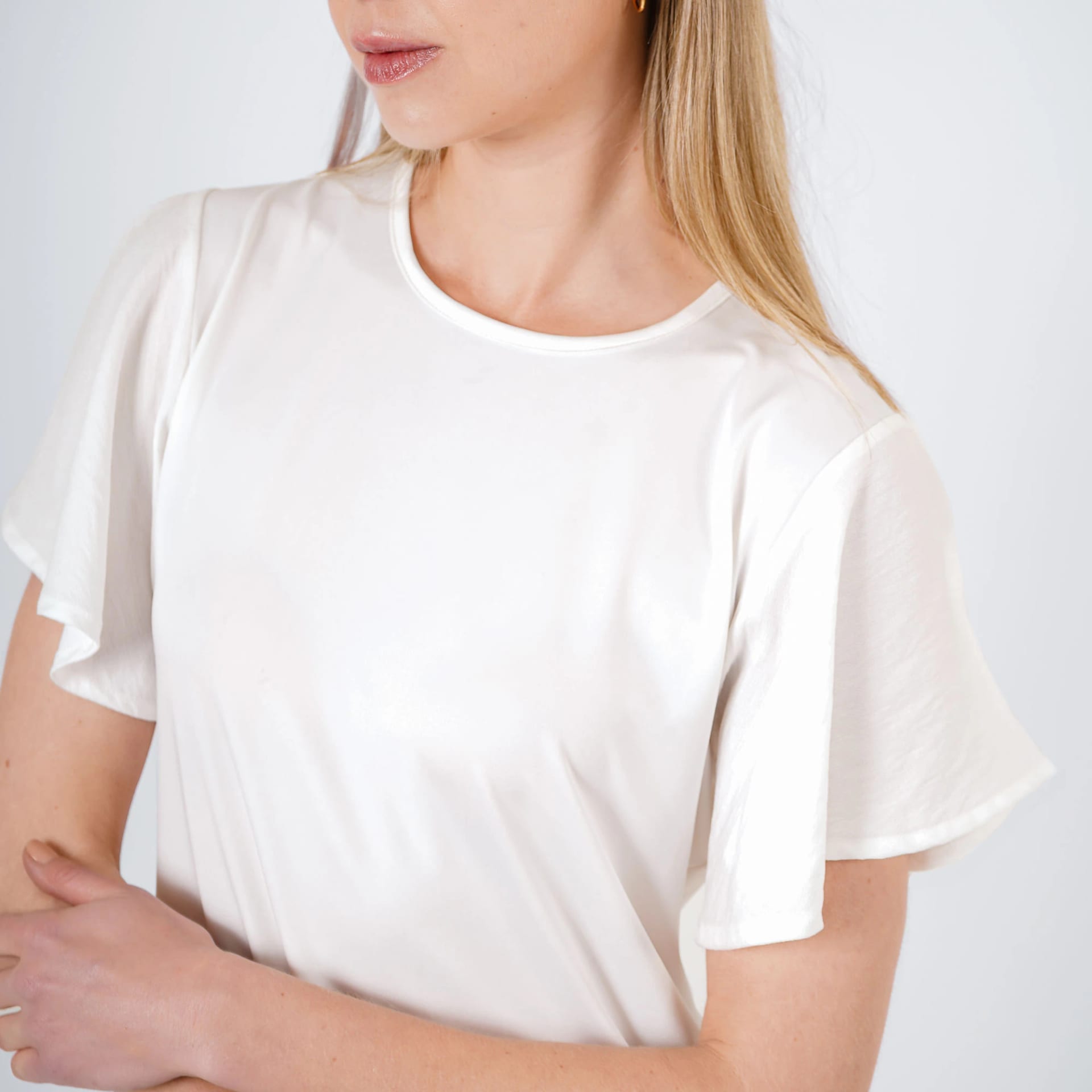 Camiseta cuello redondo manga bolero corta - imagen 3