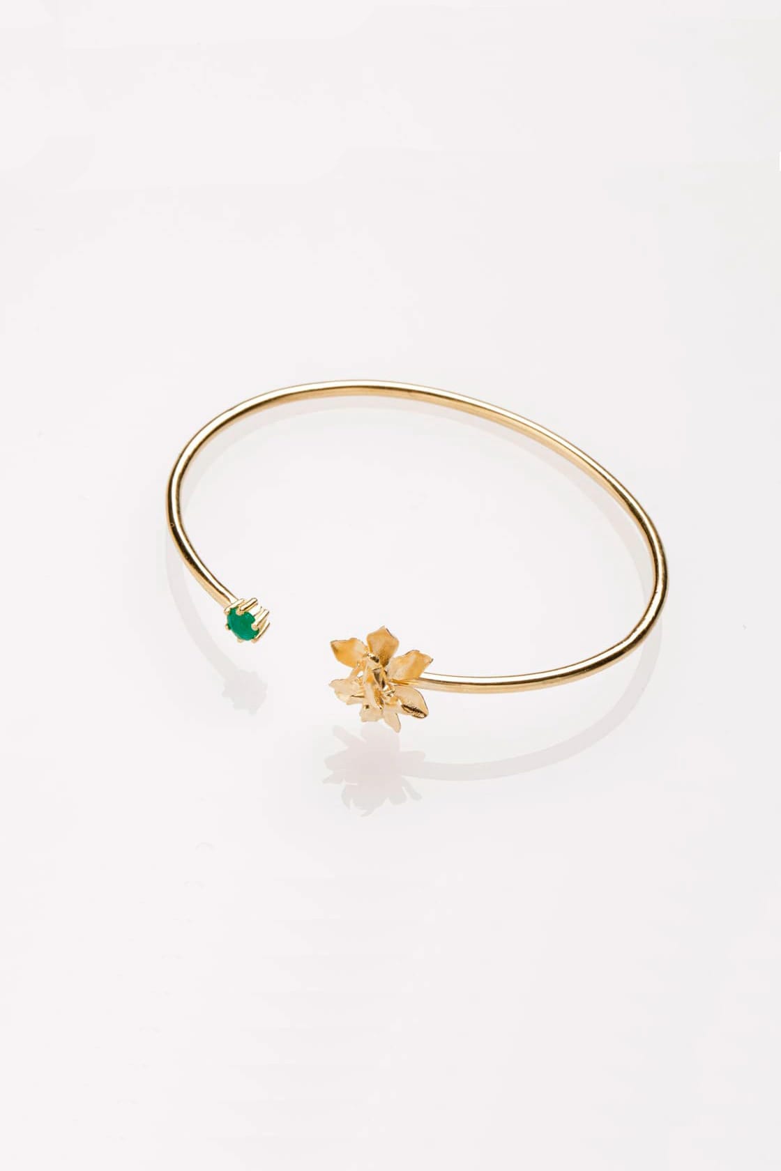 SIGMATOXTALIS ORCHID BRACELET WITH EMERALD - imagen 1