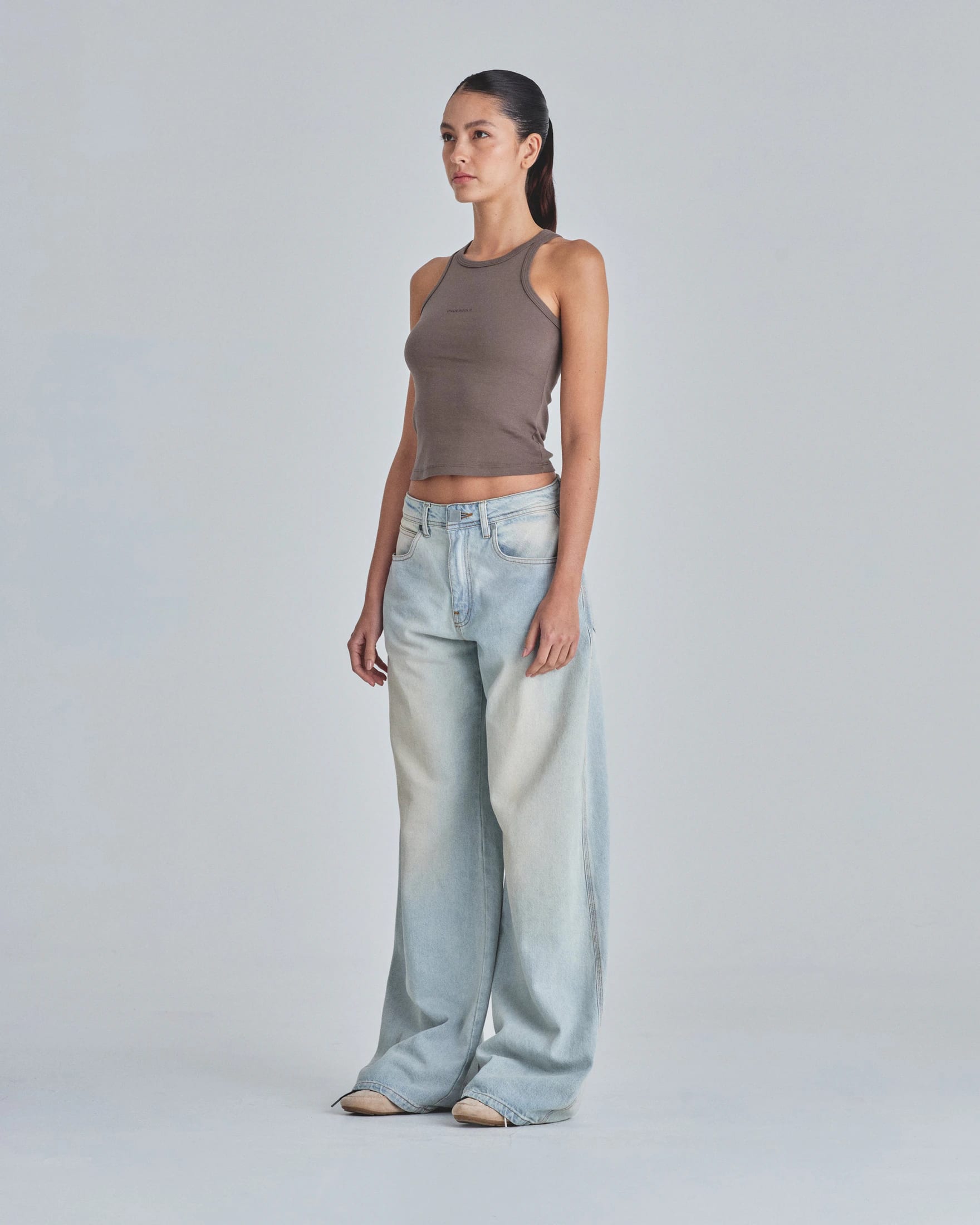 Line Basic Halter Tank Top Brown - imagen 5