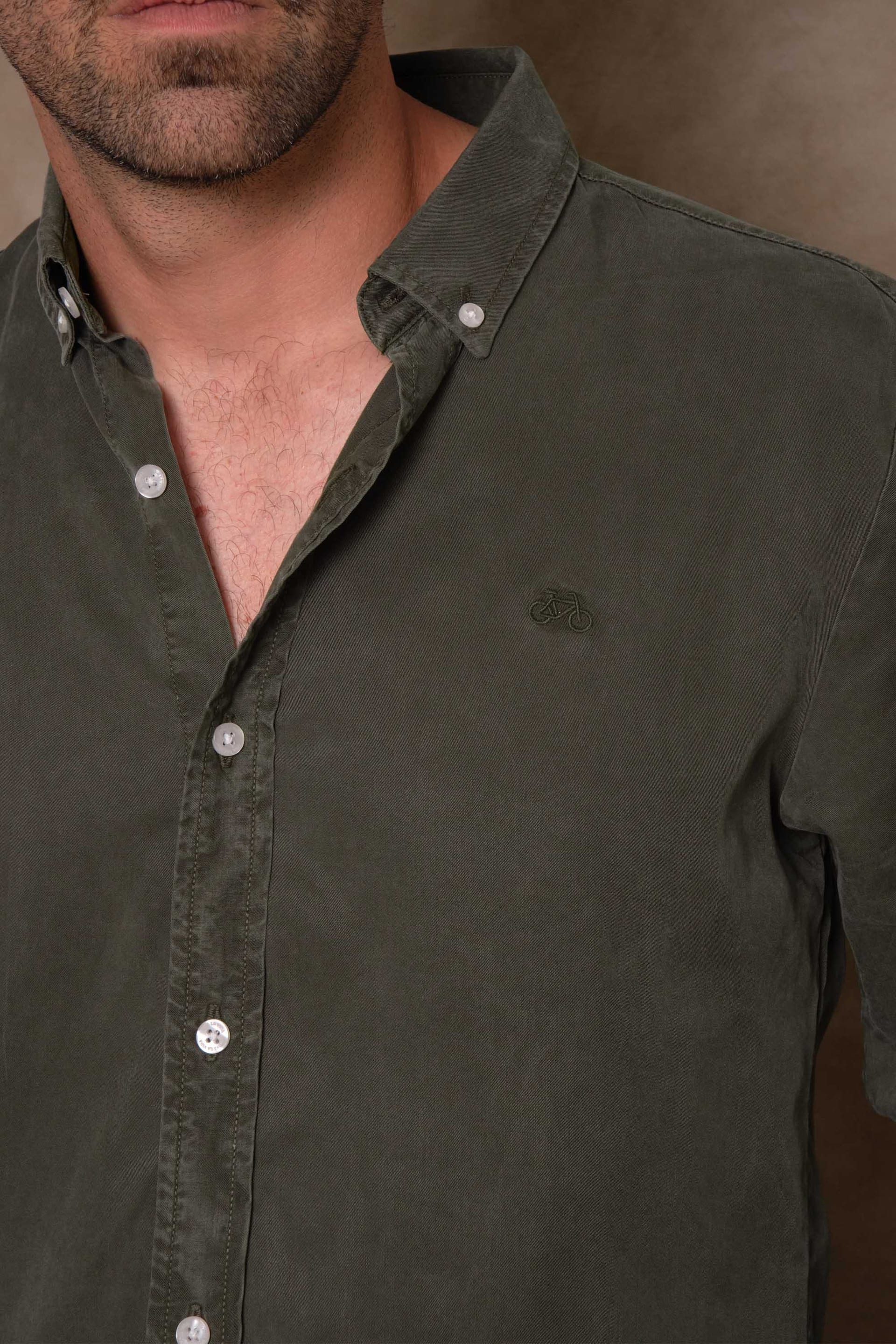 CAMISA LYOCELL NP OLIVE - imagen 2