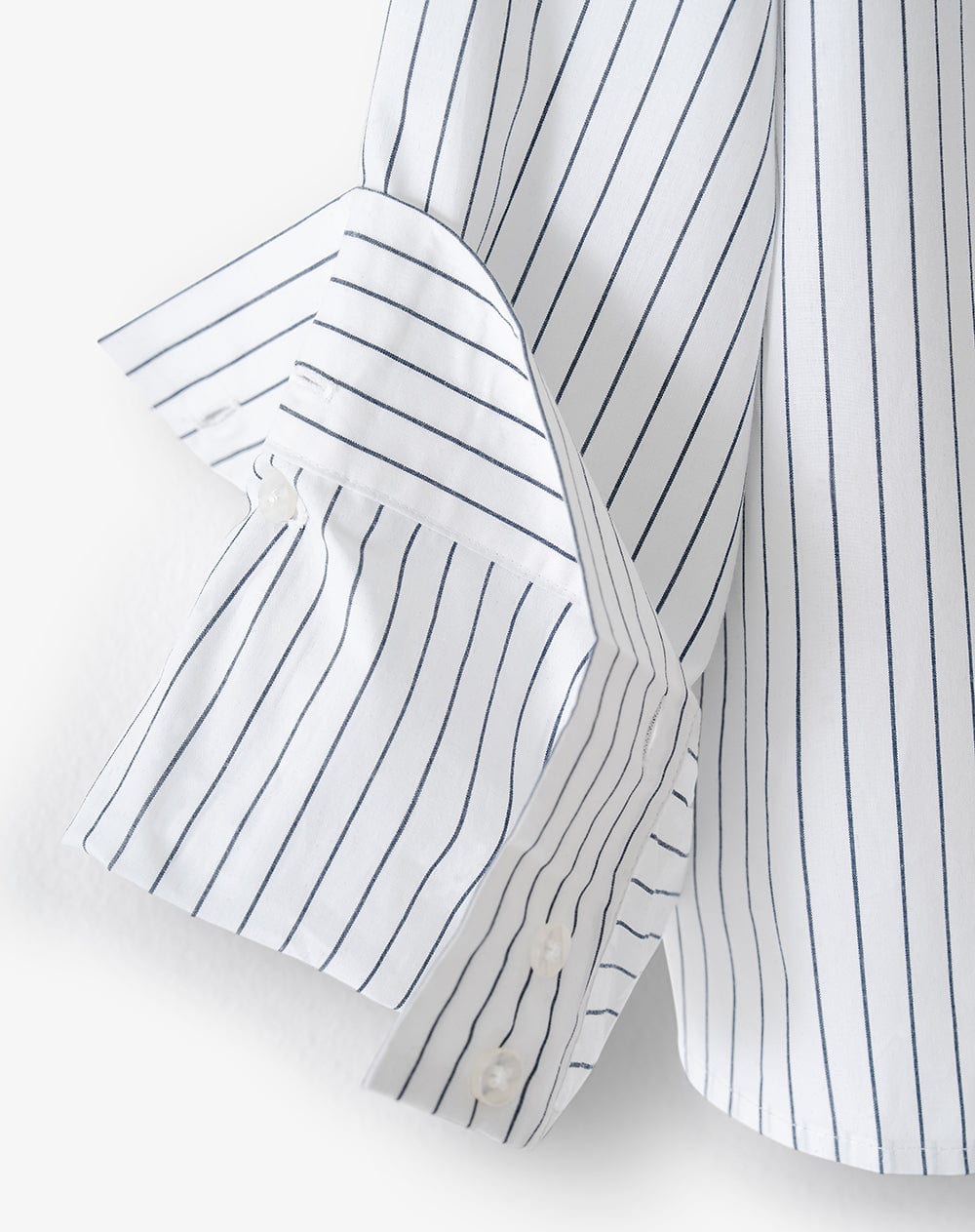 Camisa manga larga oversize blanca rayas mujer - imagen 7