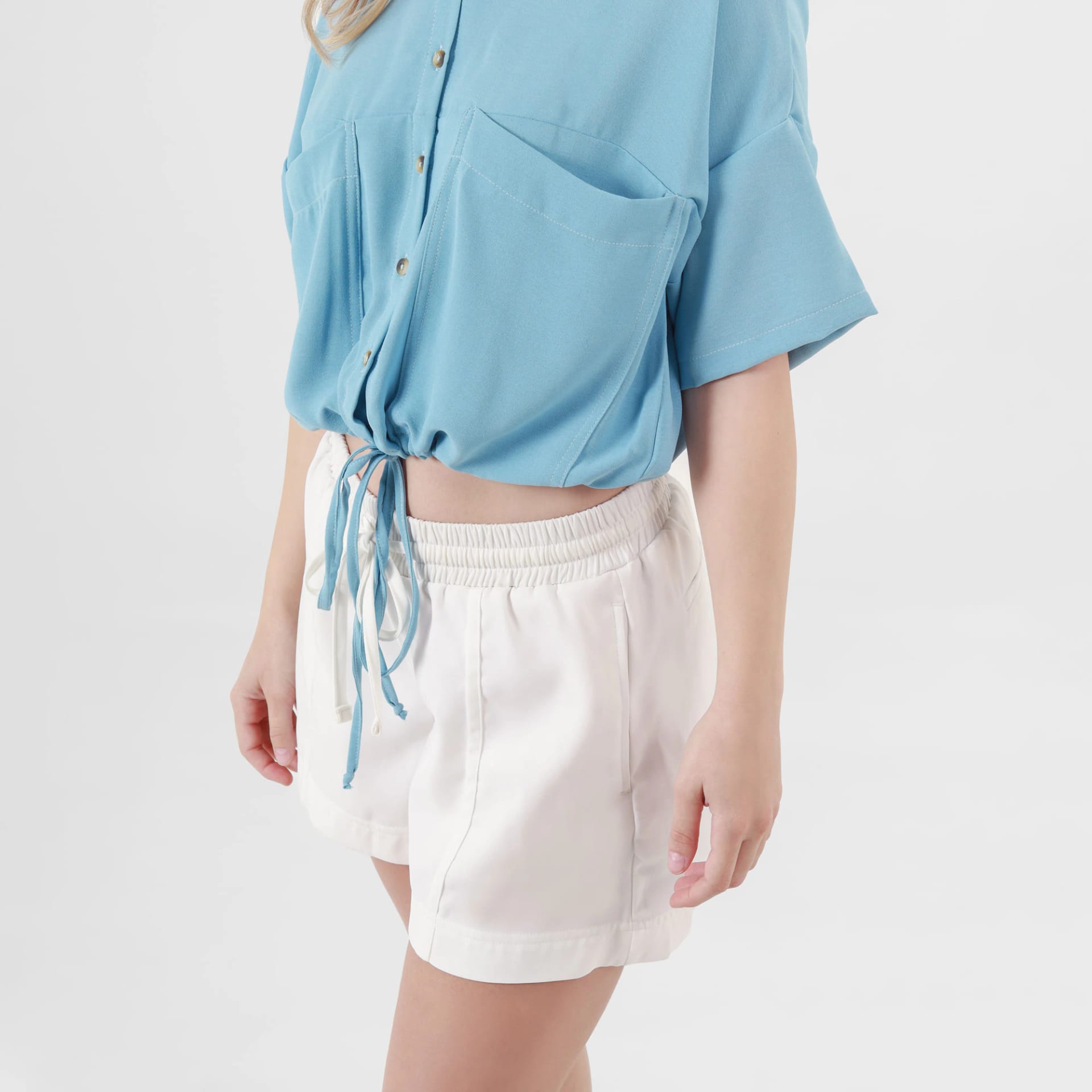 Blusa Cuello Camisero Manga Corta - imagen 7