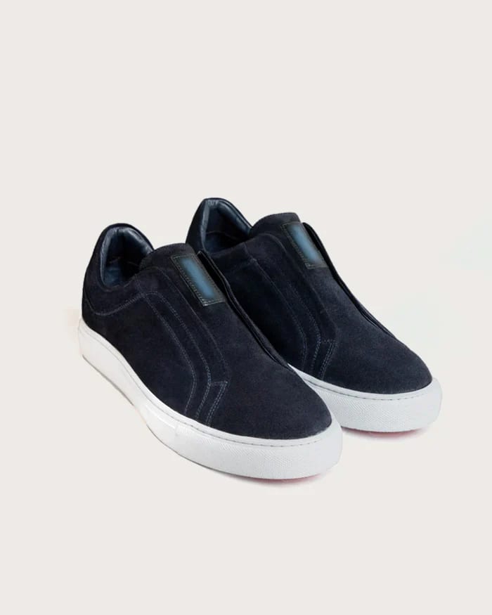 Sneaker Gino Azul Gamuza - imagen 3