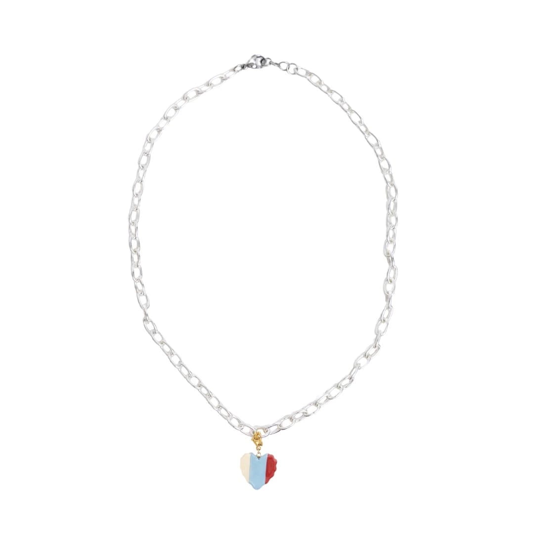 Collar un solo Cora (cadena plateada) - imagen 1