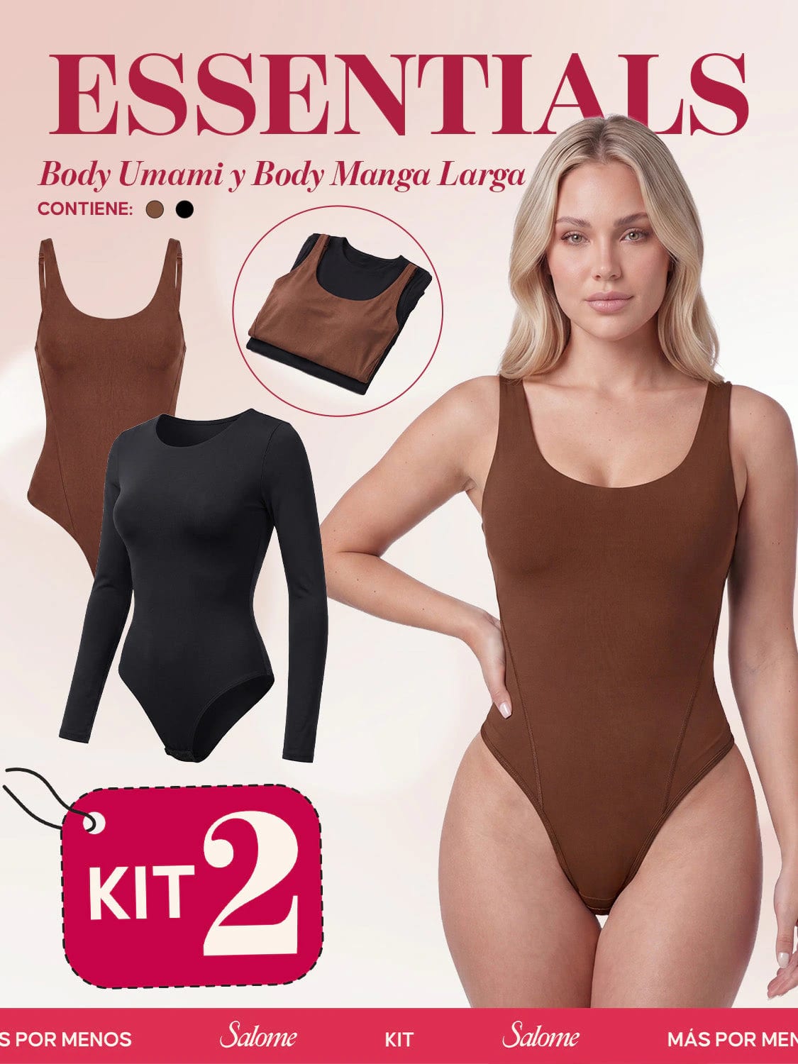 Kit Body Diario Umami Tiras Finas & Manga Larga Microfibra | Salome 5005 + 5008 | 03L5 - imagen 4