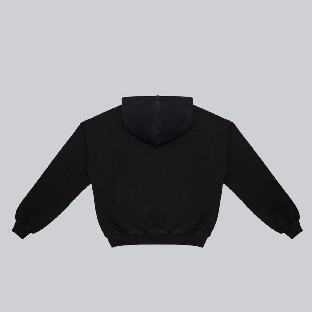 Hoodie BLOCK blanco sobre negro - imagen 3