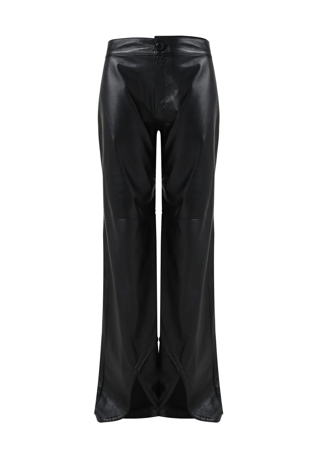 LEATHER CURVED CUT OUT BOOT TROUSERS - imagen 2