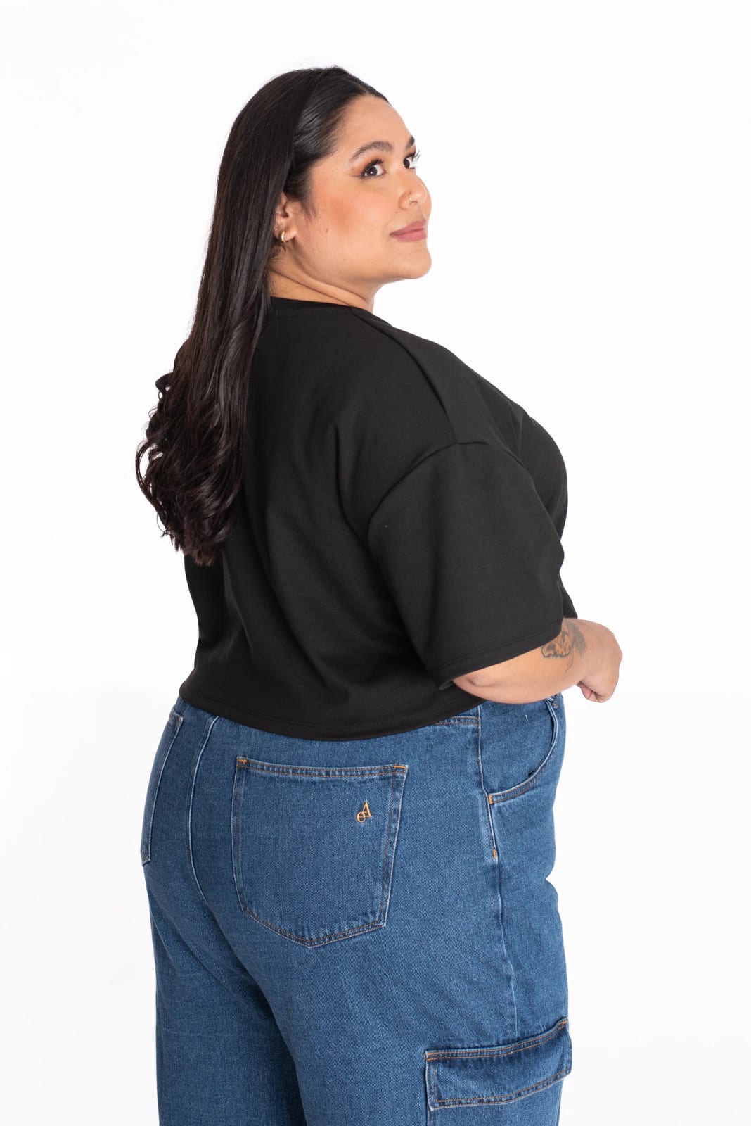 Crop Top Oversize Negro - imagen 5