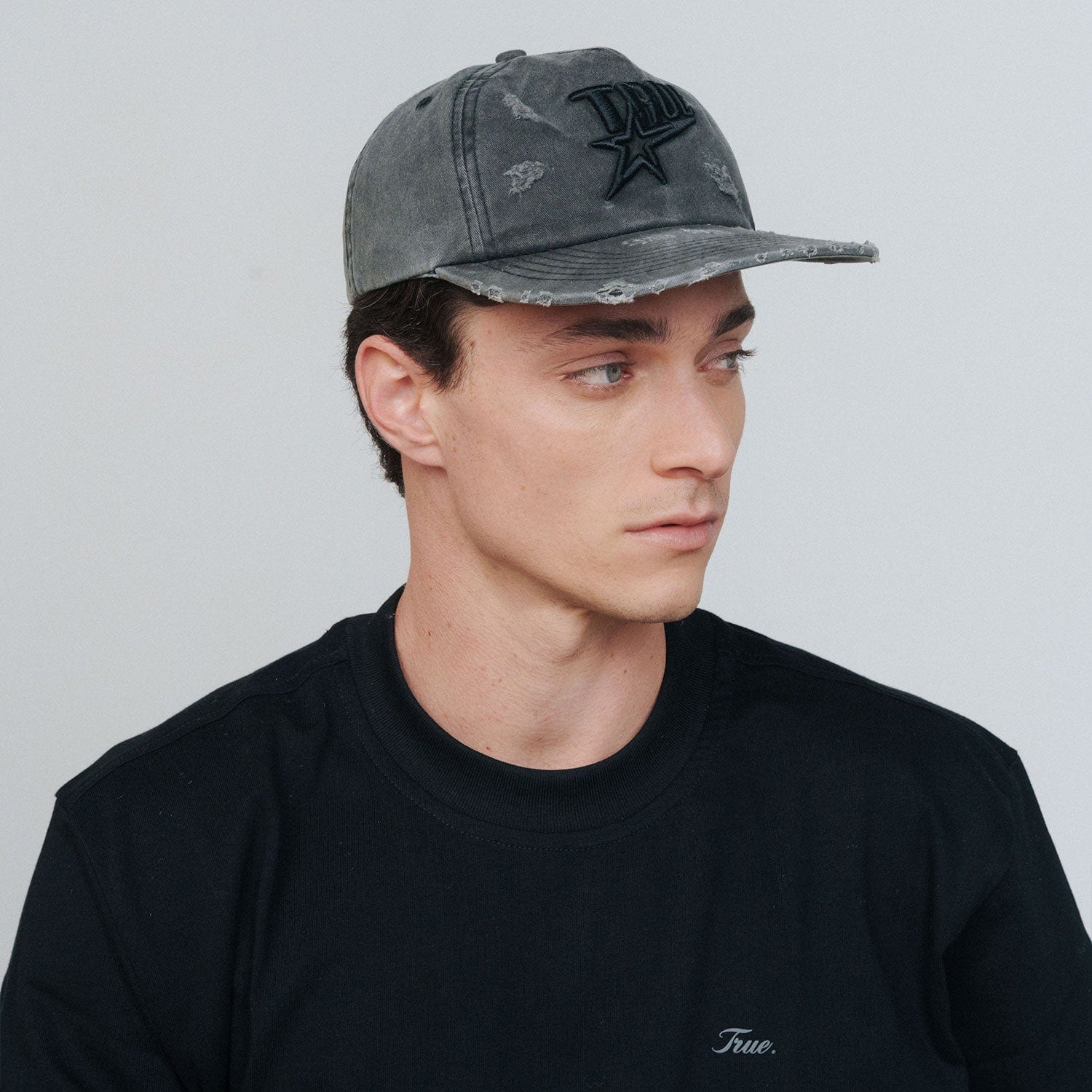 Star Washed Golfer Cap - Black - imagen 2