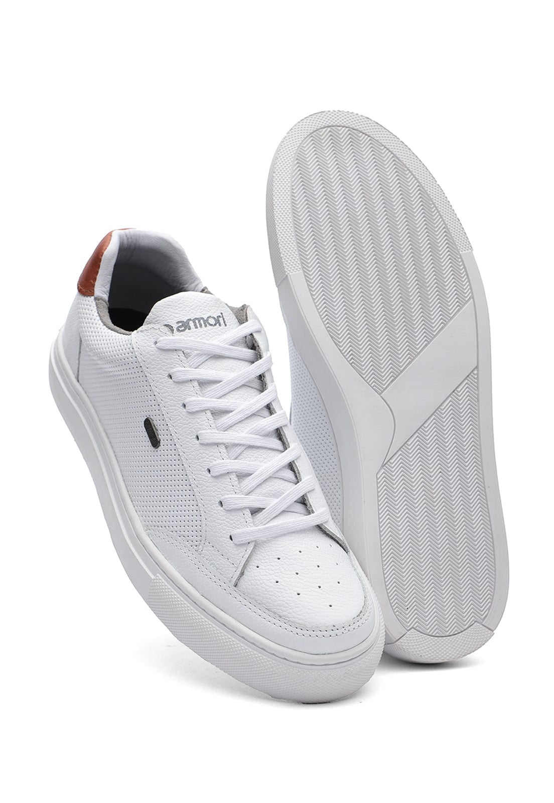Tenis de cuero para hombre color blanco| Armori x Los Caballeros - imagen 3