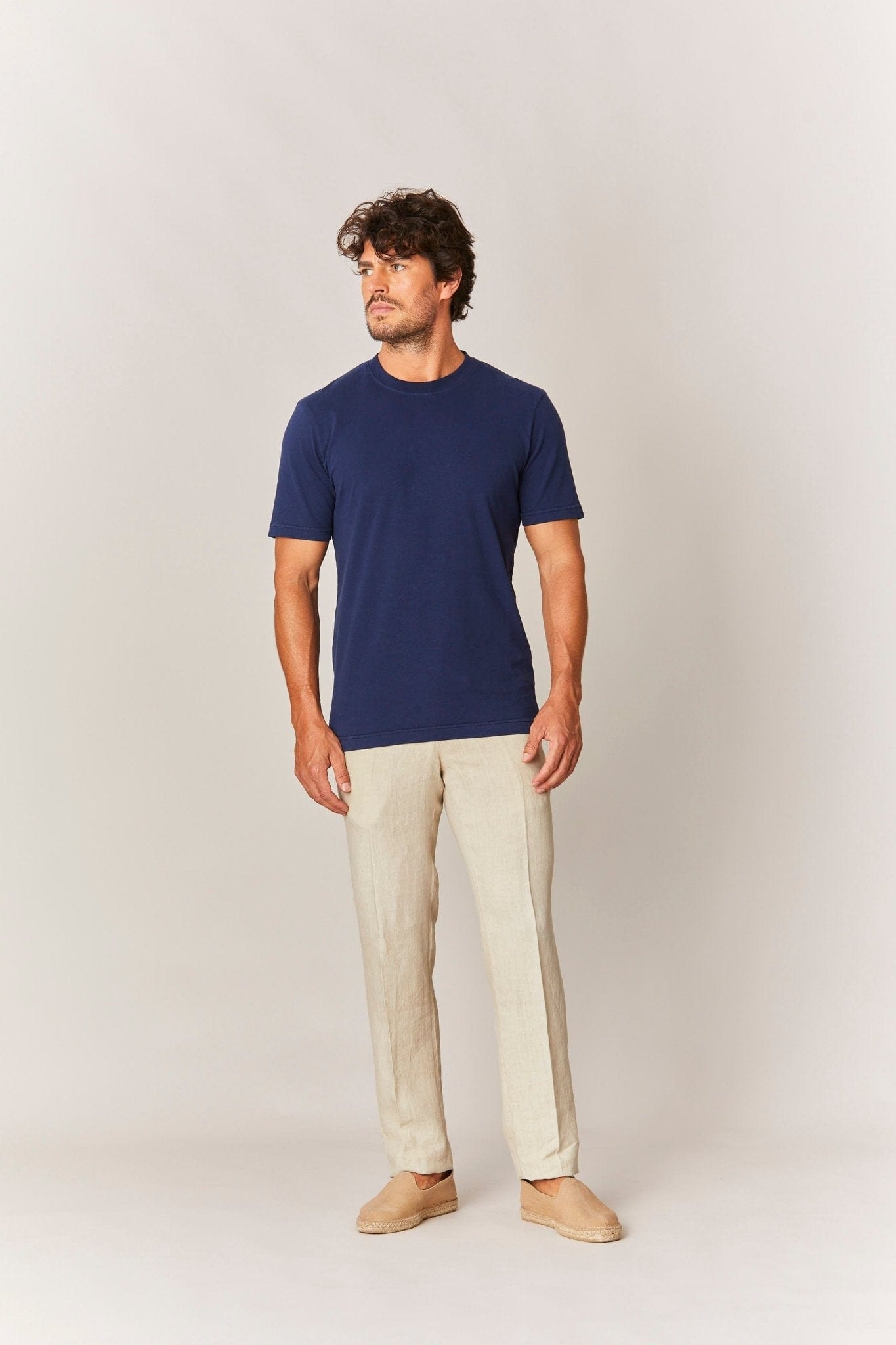 men’s cotton t-shirt navy giorgio - imagen 3