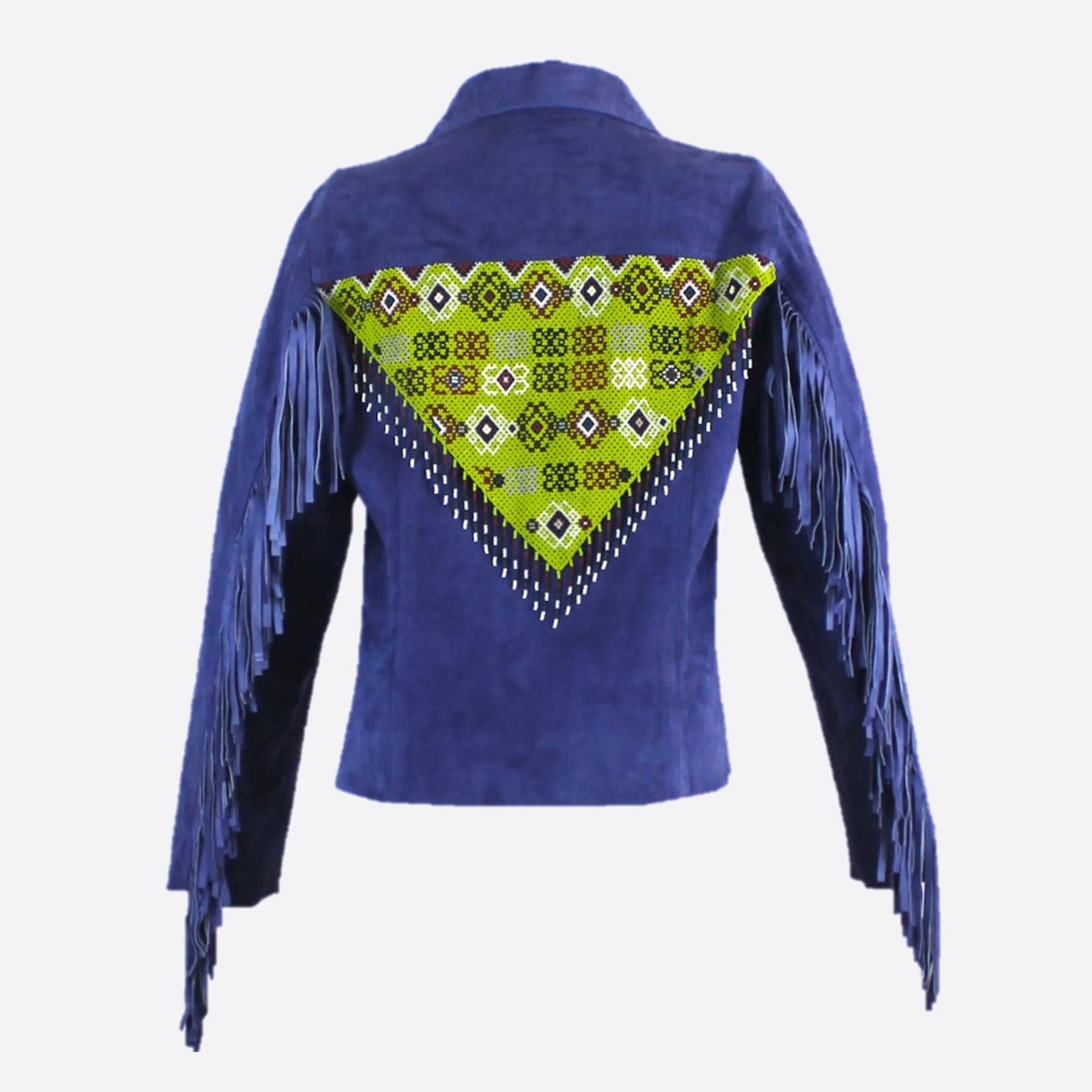 SHORT JACKET WITH EMBERA EMBROIDERY AND SHAKIRA FRINGES - imagen 2