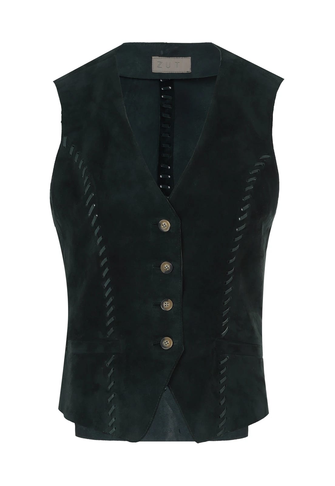 CHARLIE SUEDE TAILORED V-NECK VEST - imagen 1
