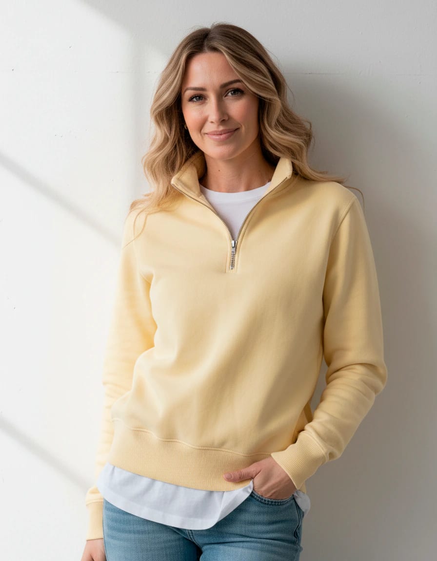 Buzo Cuello alto Mujer Amarillo Sunshine - imagen 3