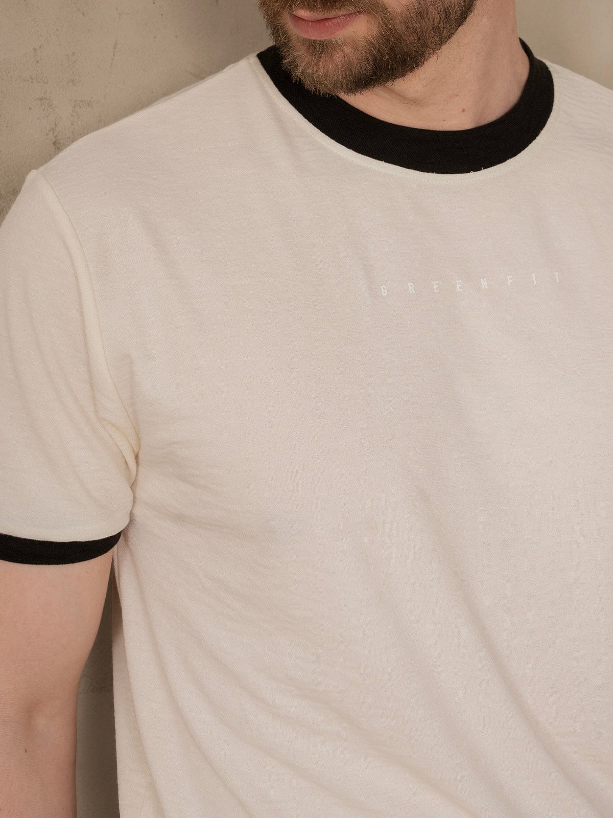Camiseta hombre slim iza crema - imagen 3