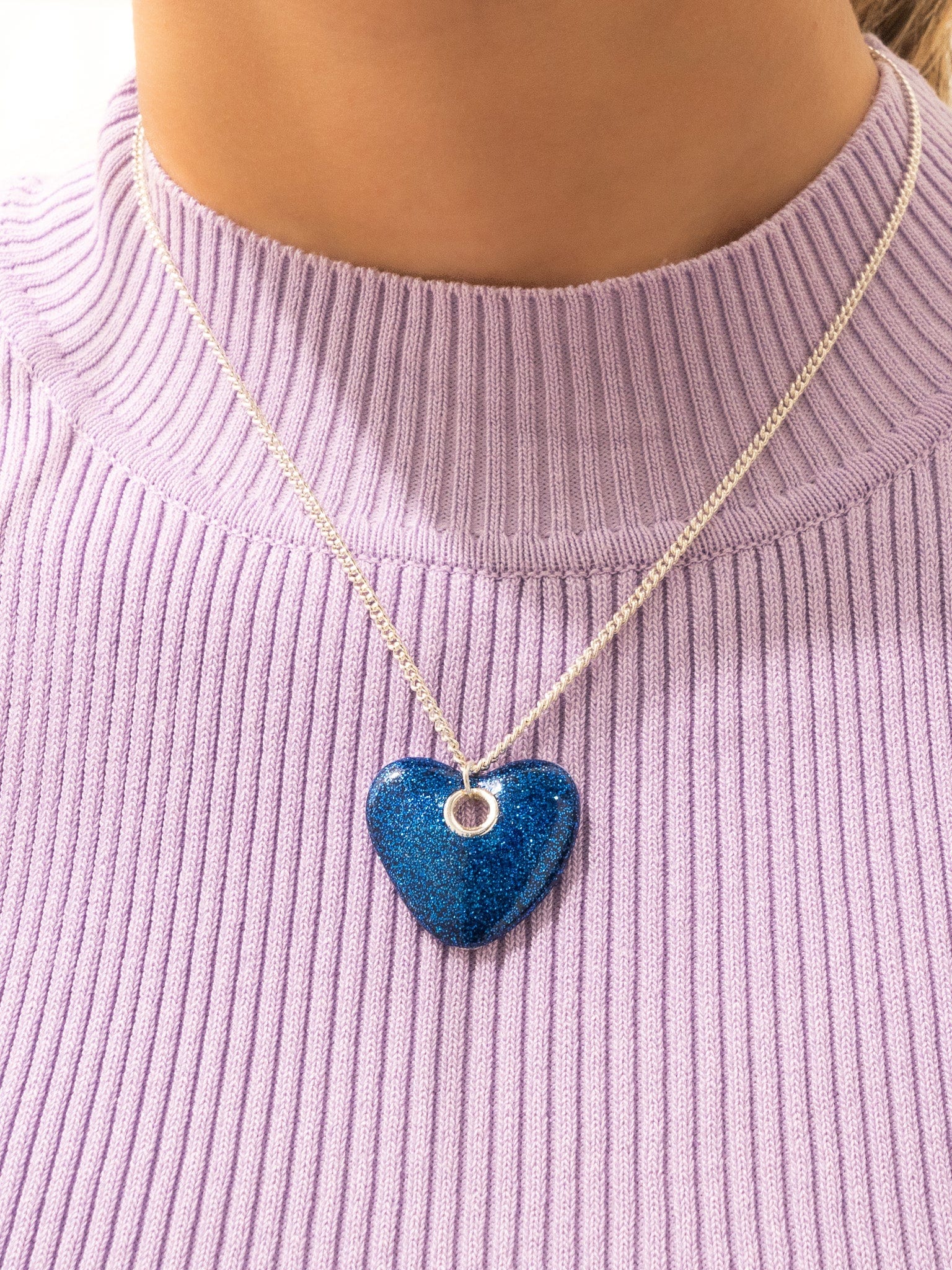 Collar Corazón Escarcha + Aretes - imagen 2