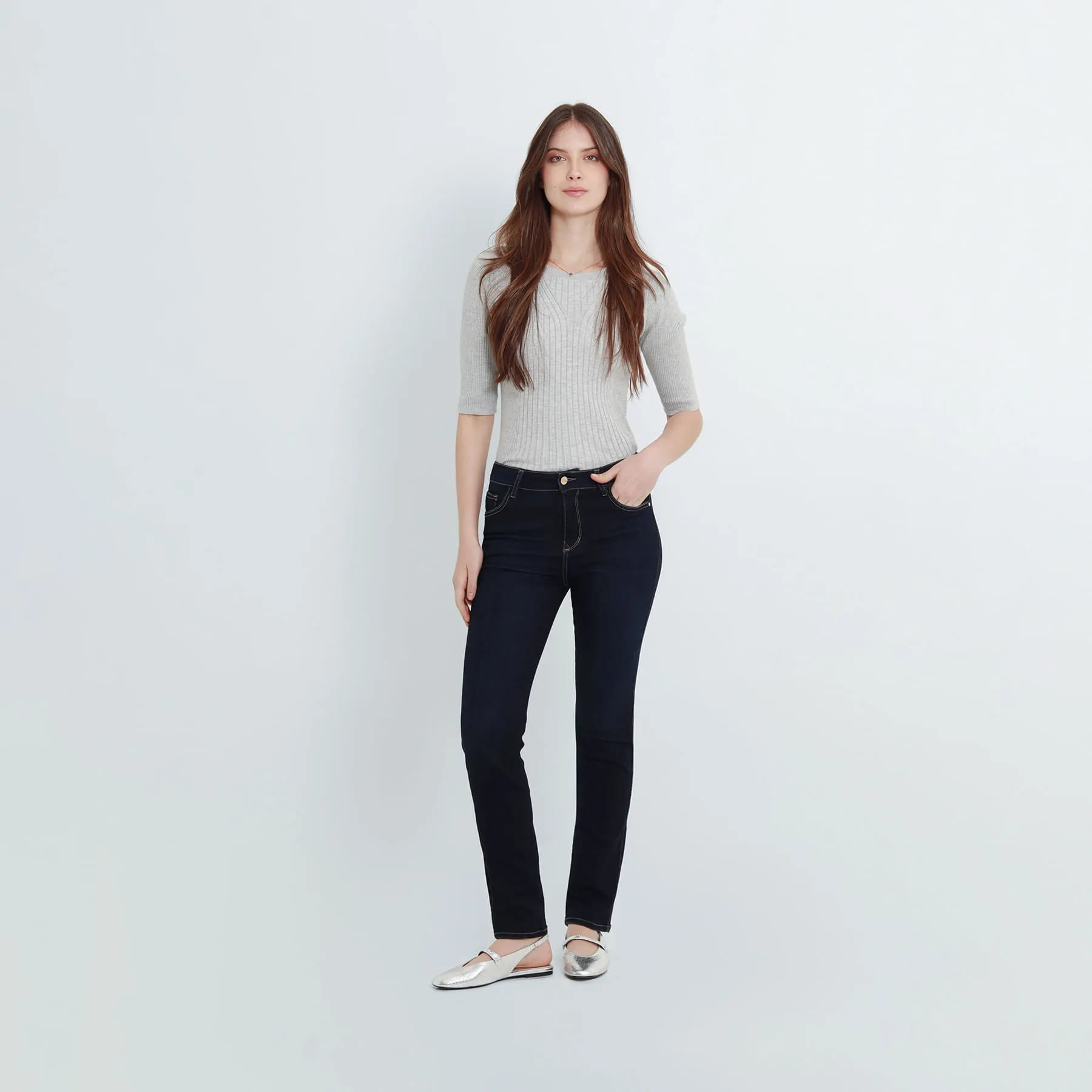Jean Diva Tiro Alto Bota Skinny - imagen 3