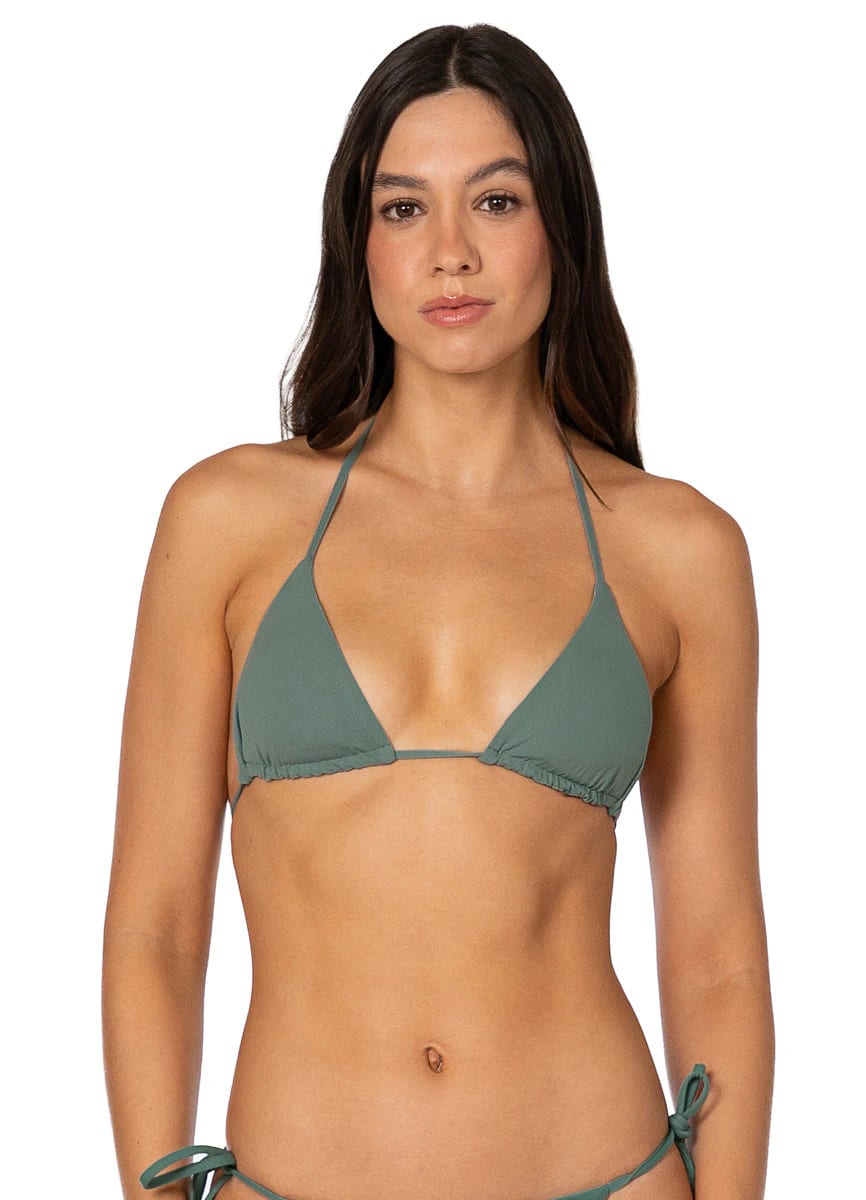 Maaji Eucalyptus Green Balmy Sliding Triangle Bikini Top - imagen 3