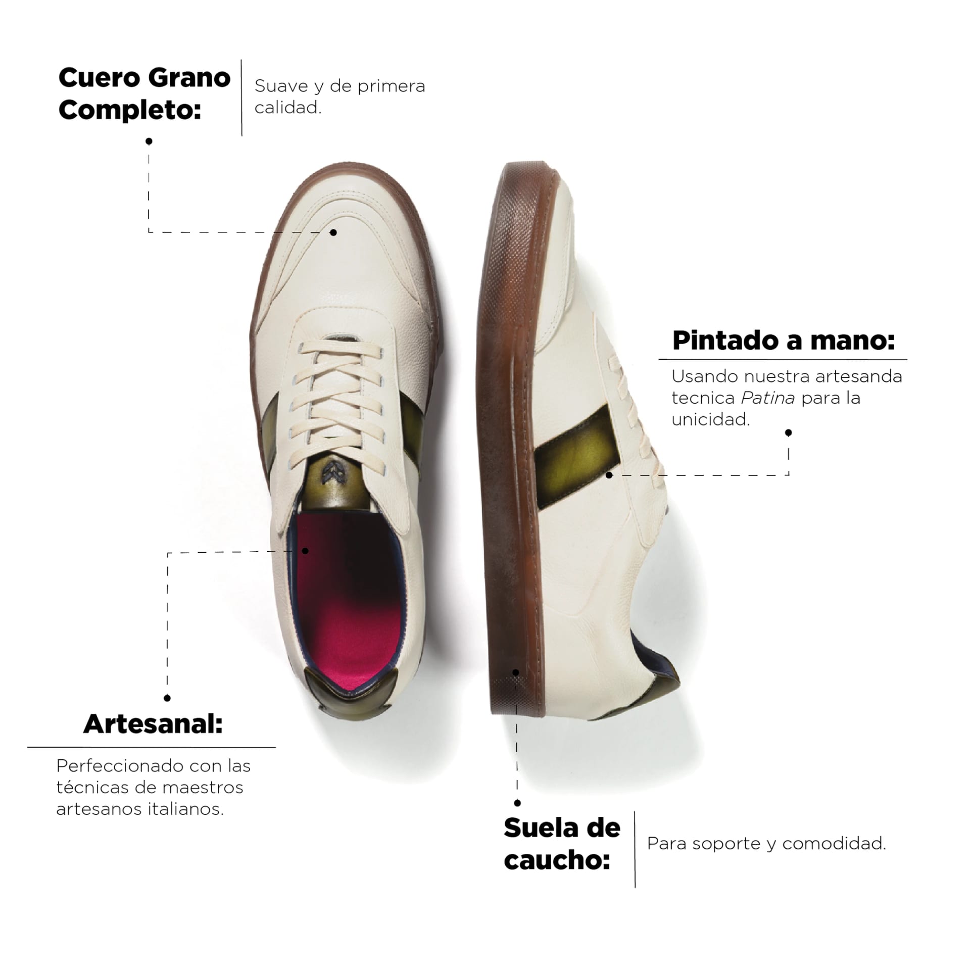 Sneaker Pisa Beige-Verde - imagen 3