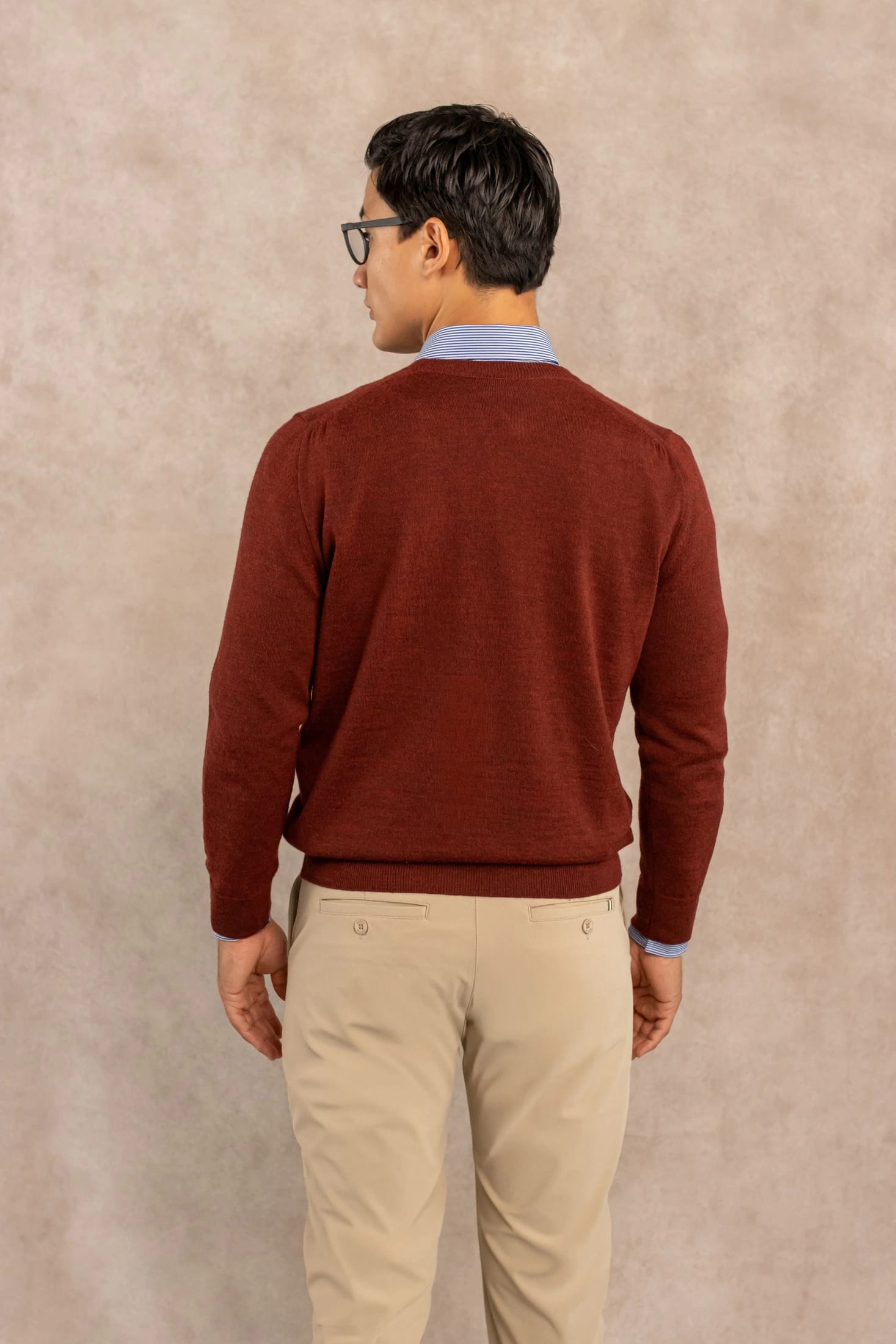 Sueter Merino Antiarrugas Vinotinto - imagen 6