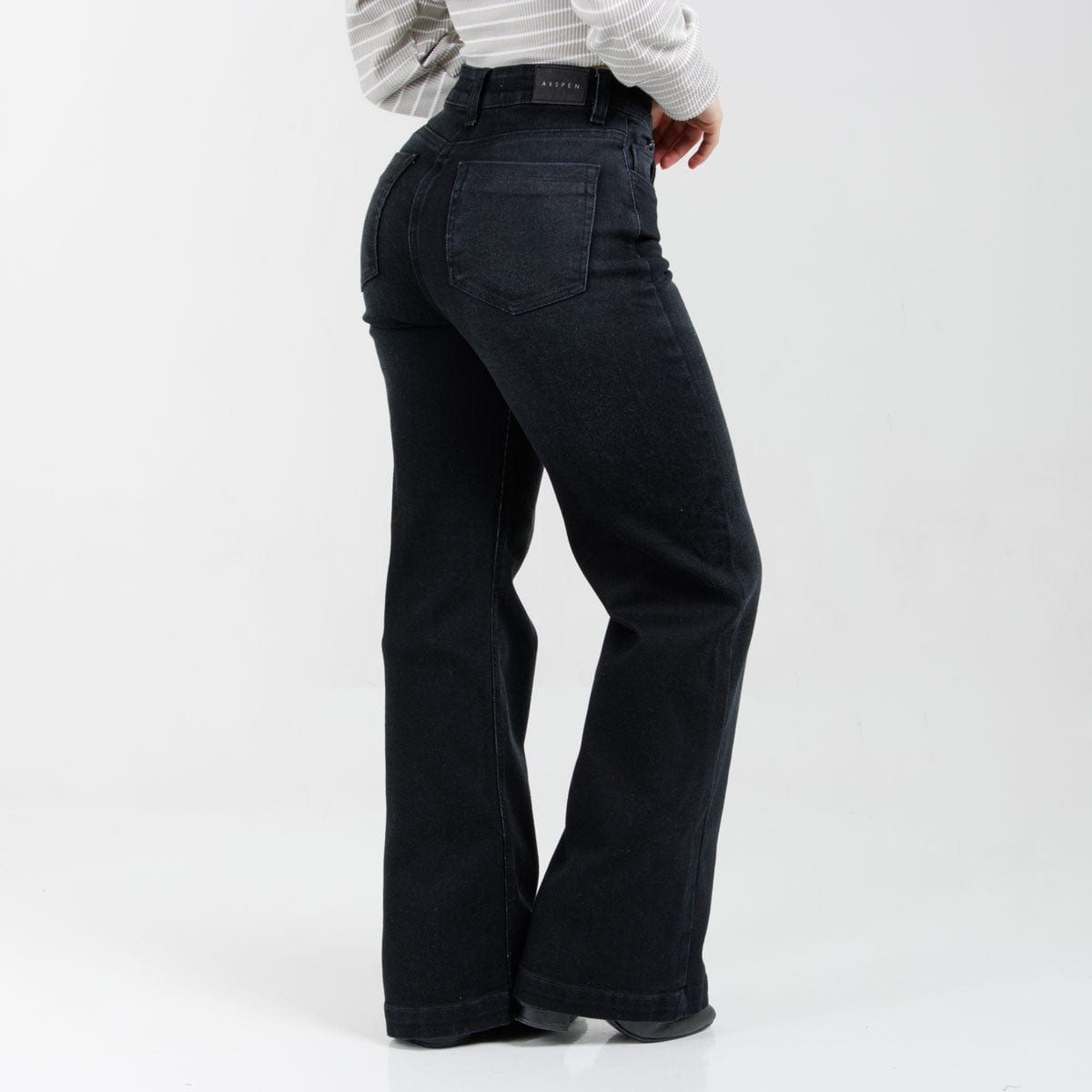 Jean Wide Leg Negro Ax-3155 Licrado - imagen 2