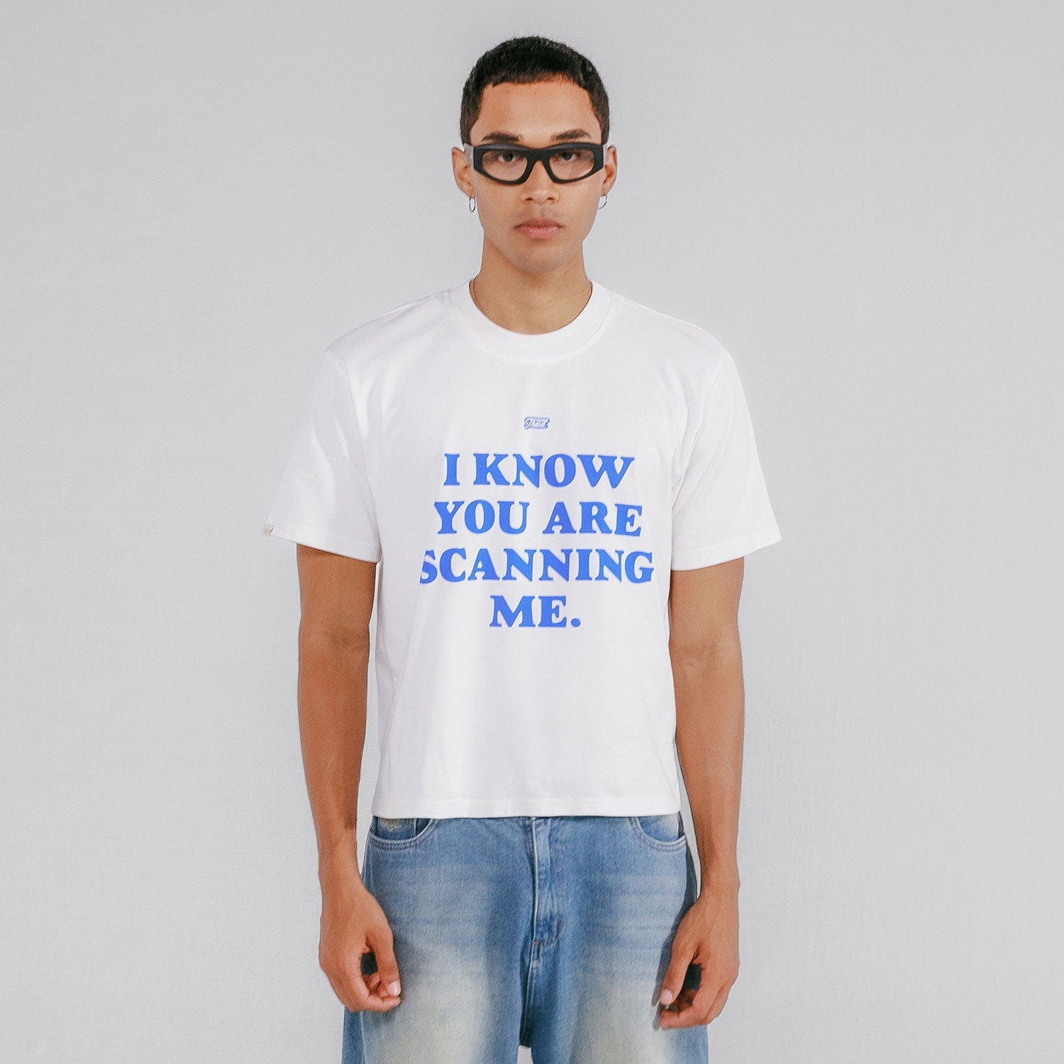 Scanning Cropped Tee - Cream - imagen 2