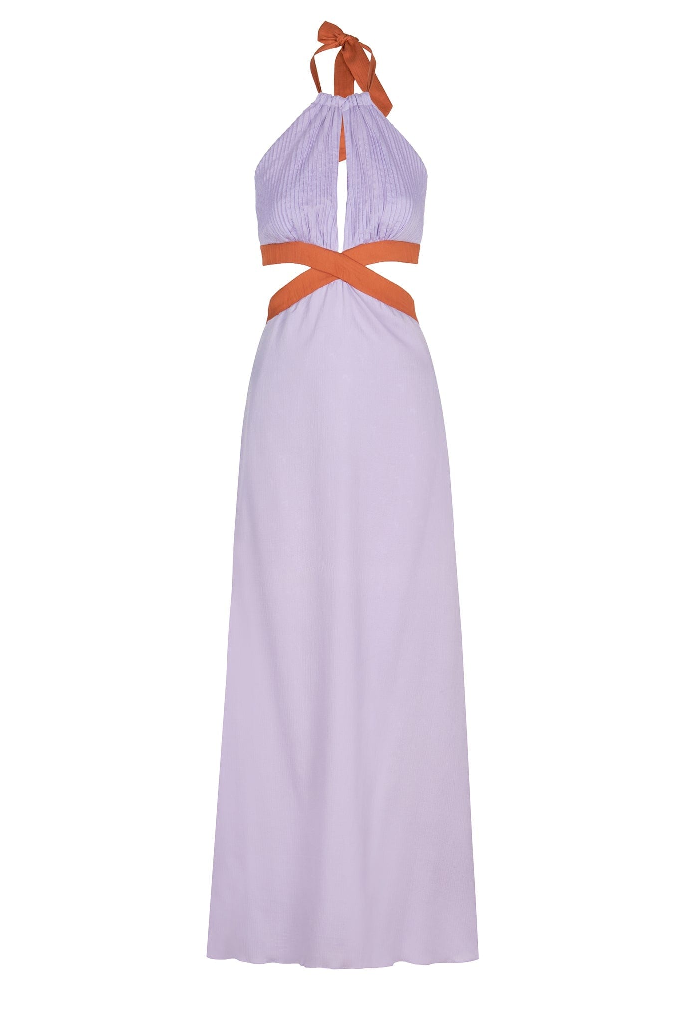 San Agustin Martellato Silk Midi Dress / Lila - imagen 1