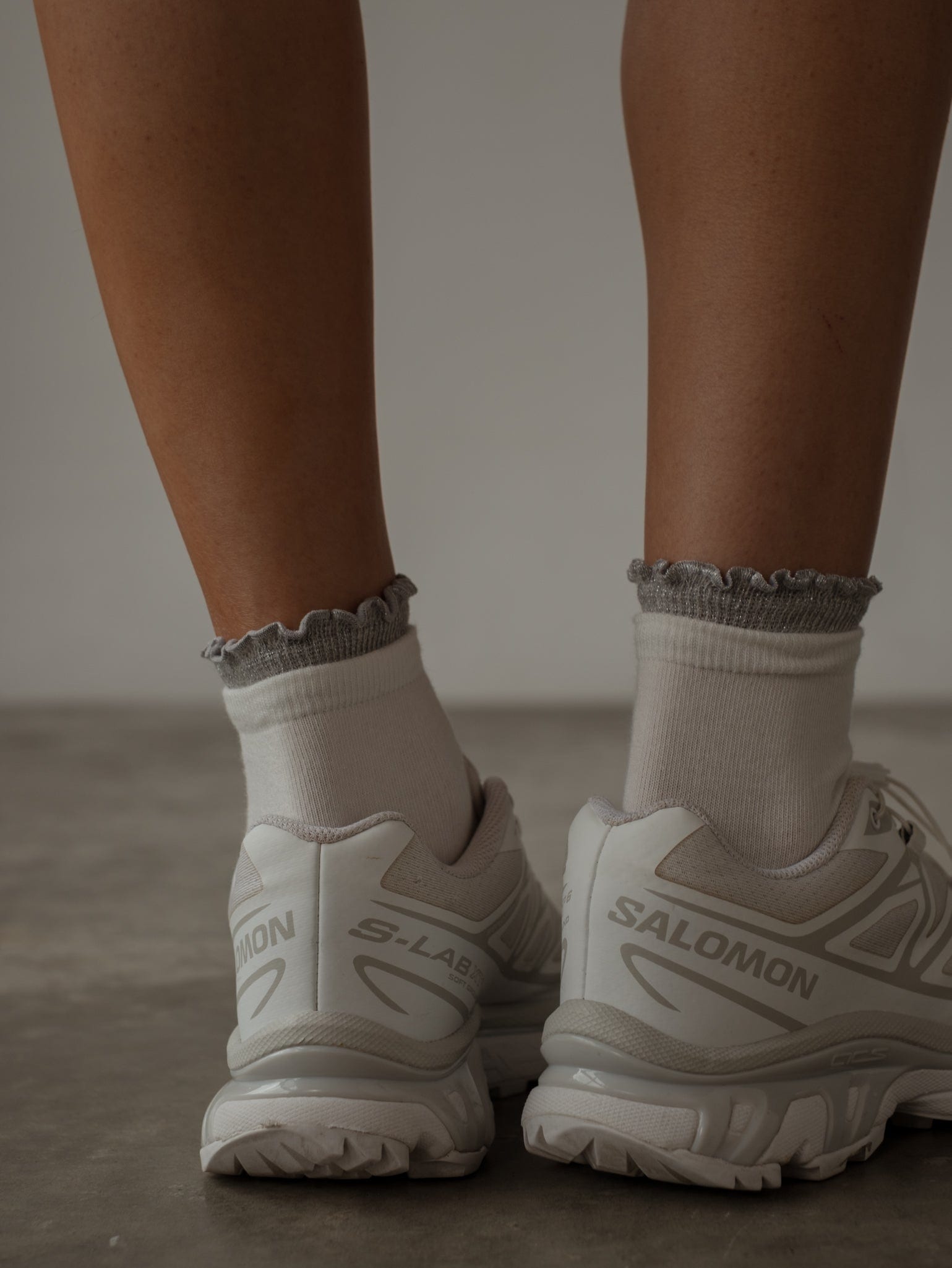GIRLY LAYERING SOCKS - GRAY ON WHITE - imagen 6