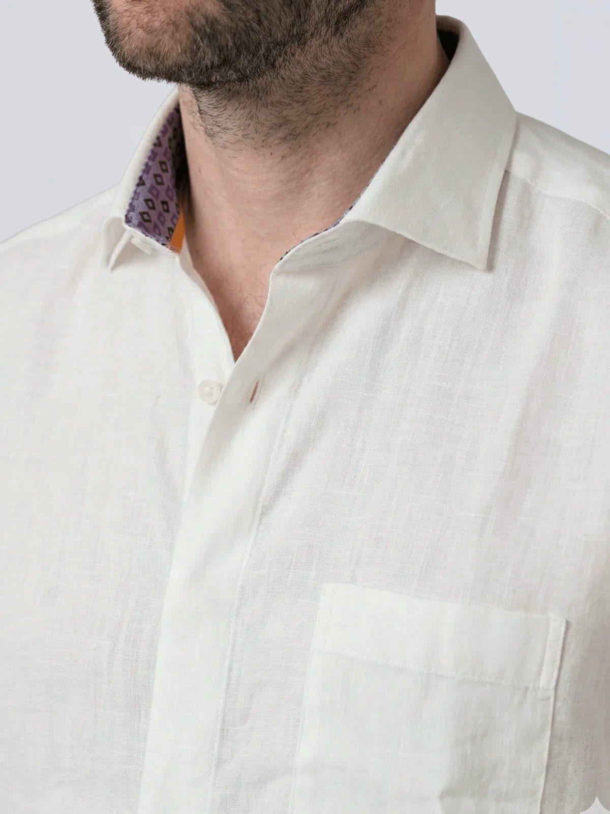 Camisa en lino manga larga para hombre Jon Sonen 01029093 - imagen 2