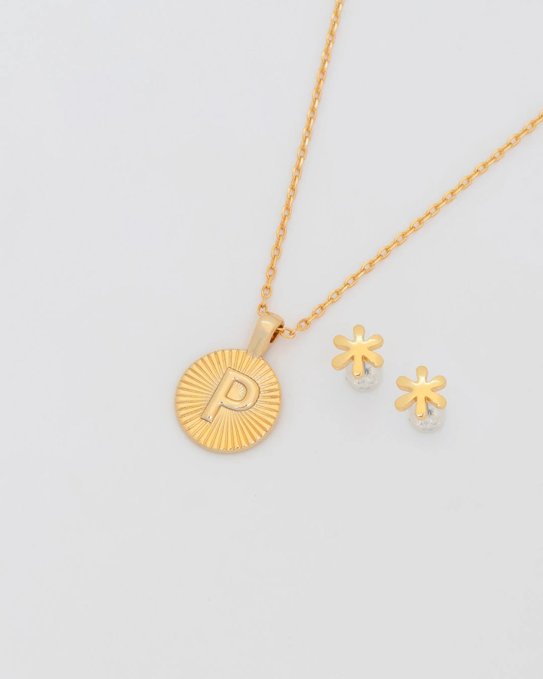 Collar Letra Destellos + Aretes - imagen 2