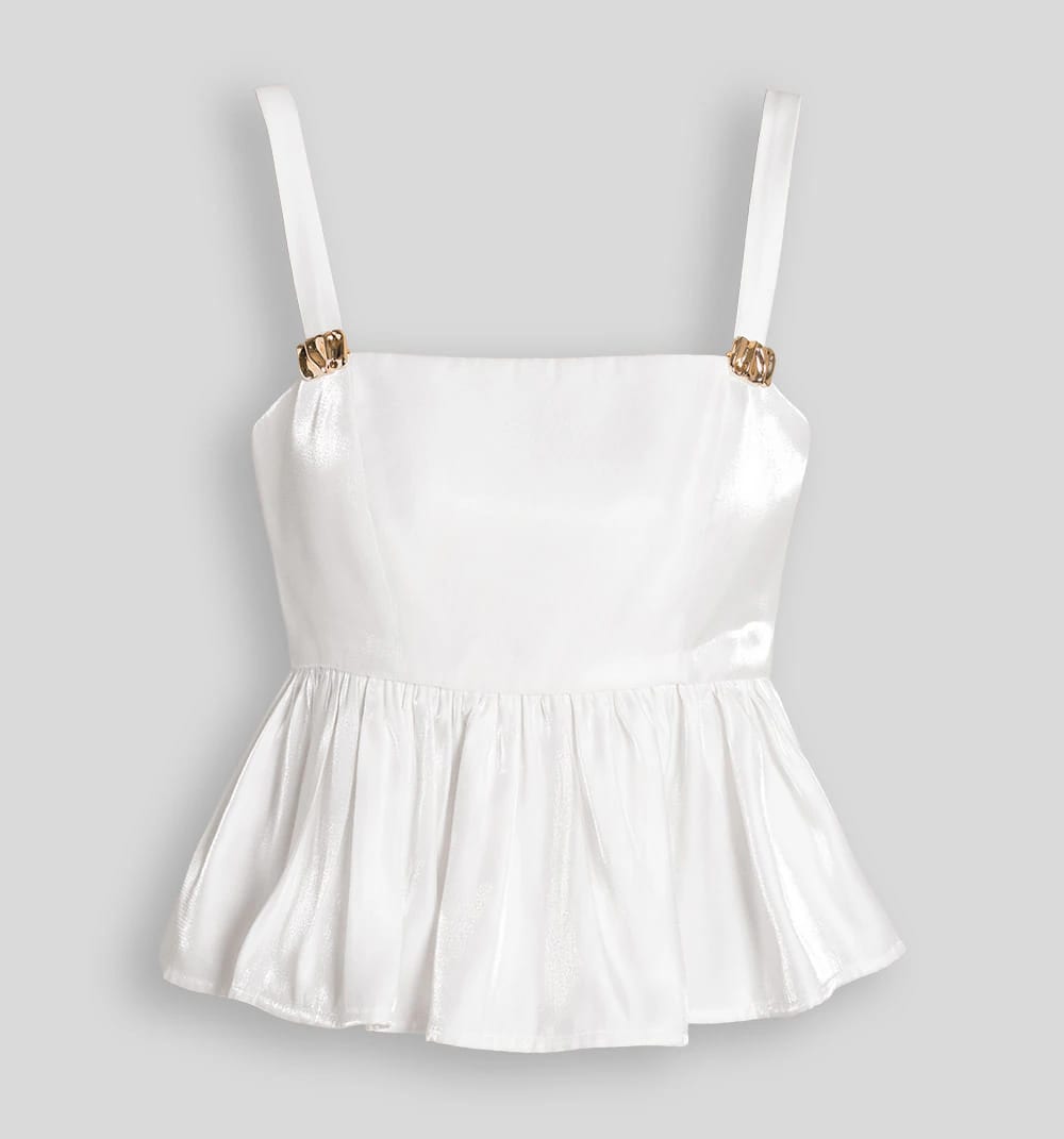 Blusa peplum de tiras - imagen 2