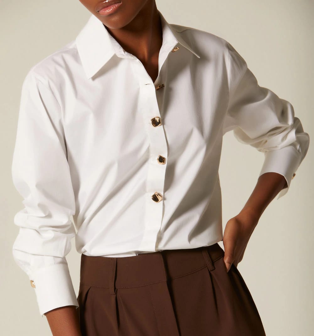 Camisera manga larga botones de lujo - imagen 12