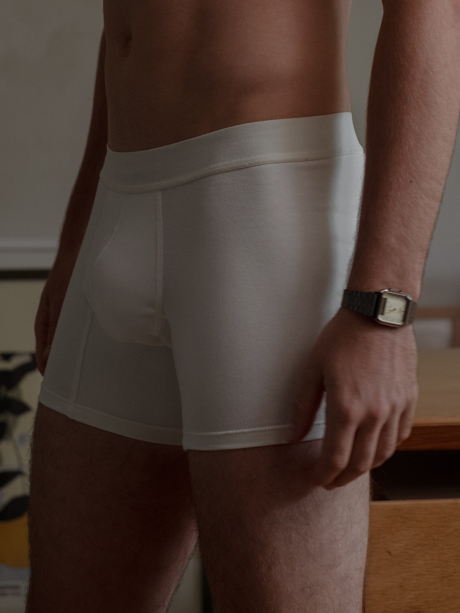 MEN CLASSIC COTTON BOXER - SOFT WHITE - imagen 8
