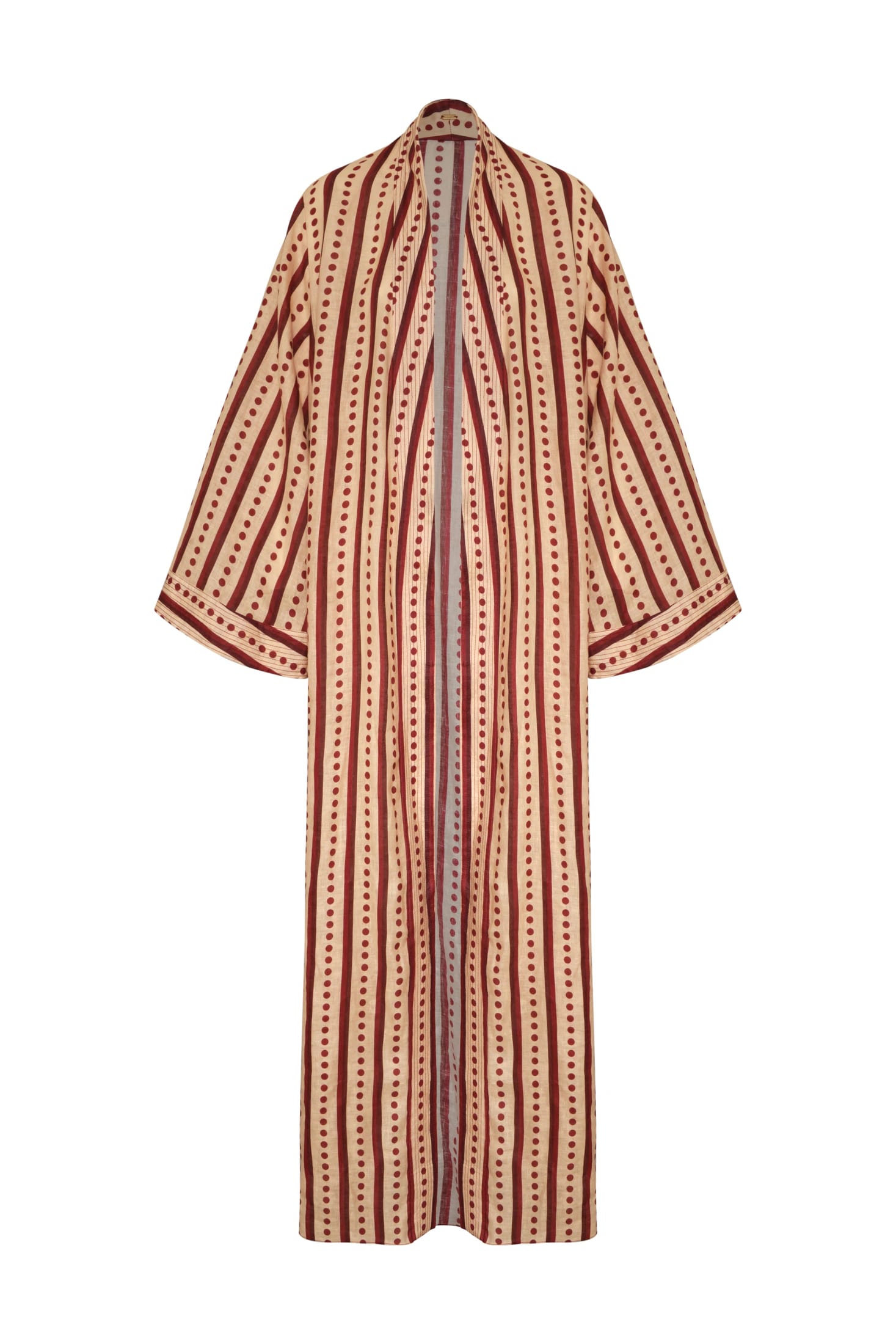 Rafaela Linen Kaftan / Red Stripes - imagen 3