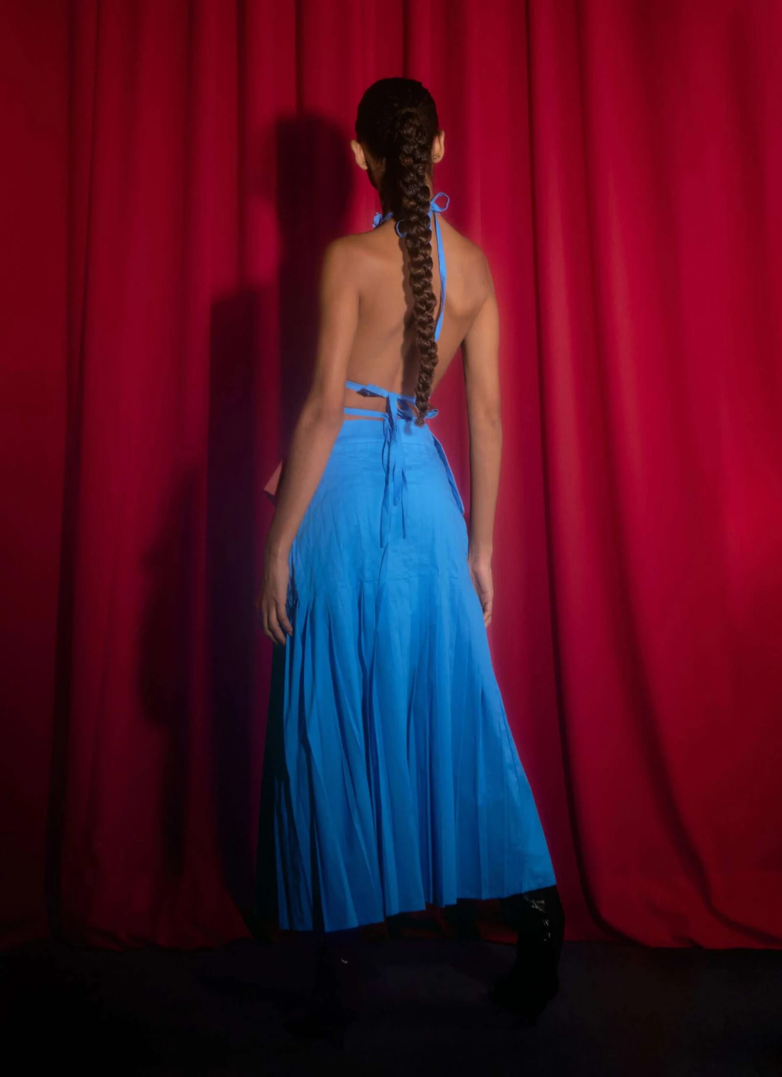 Blue Pleated Skirt - imagen 9