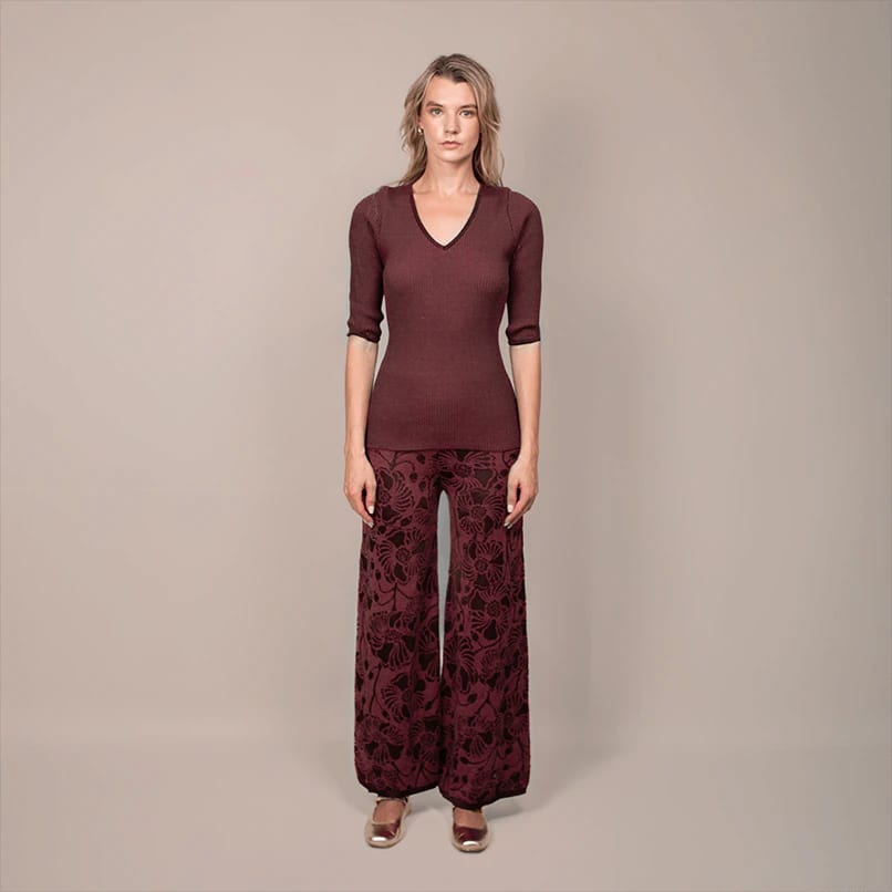 Suéter Blossom – Merlot y Granate - imagen 3