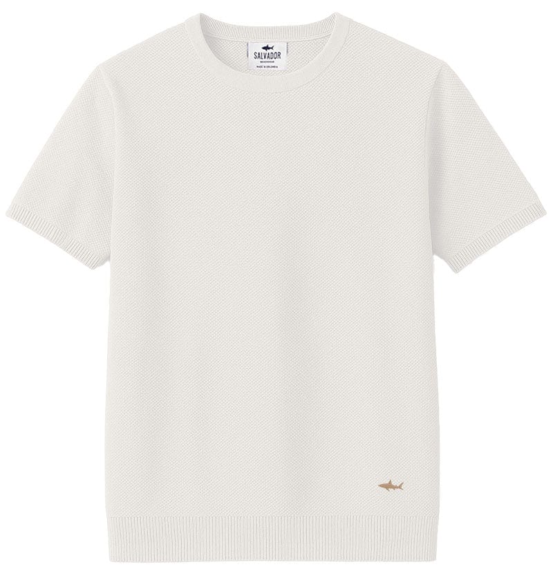 CAMISETA DE PUNTO BLANCA - imagen 1