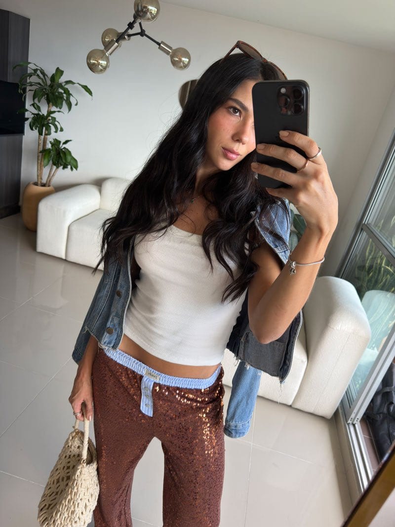 Pantalón lentejuelas Stardust + Tank Top Curvo - imagen 4