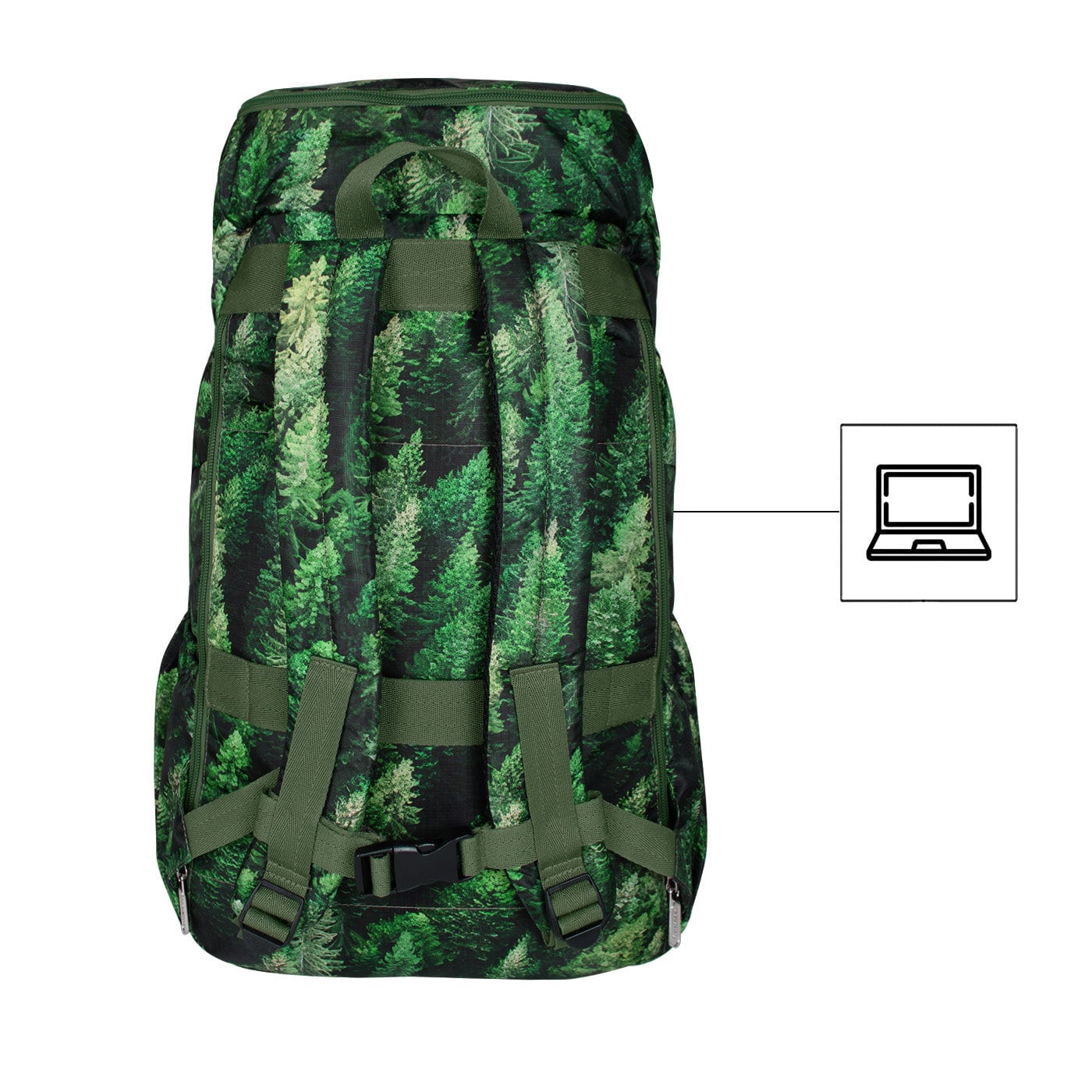 Morral Viajero ULTRA Plegable Estampado Bosque Citybags Multicolor - imagen 4