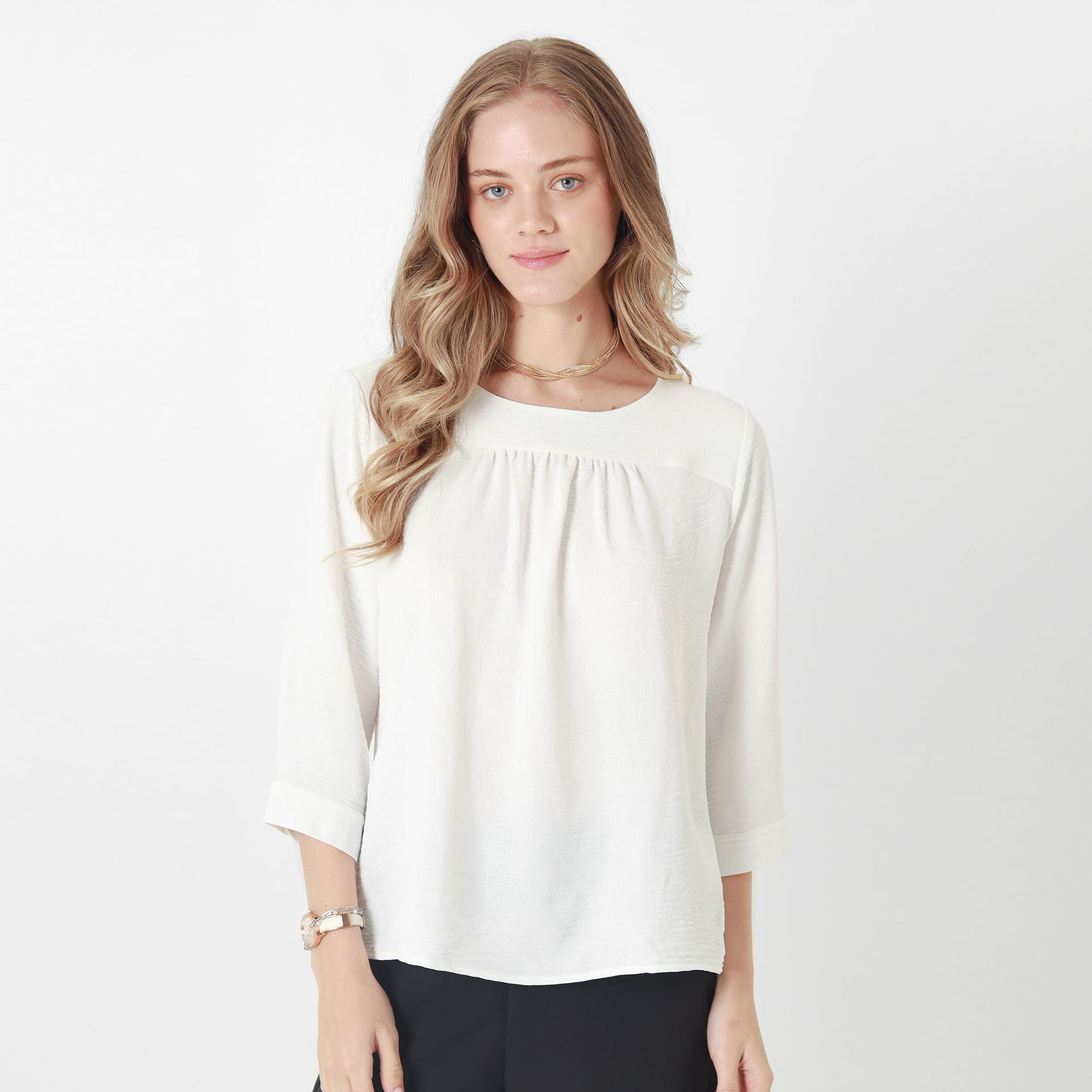 Blusa Cuello Redondo Manga 3Cuartos - imagen 8