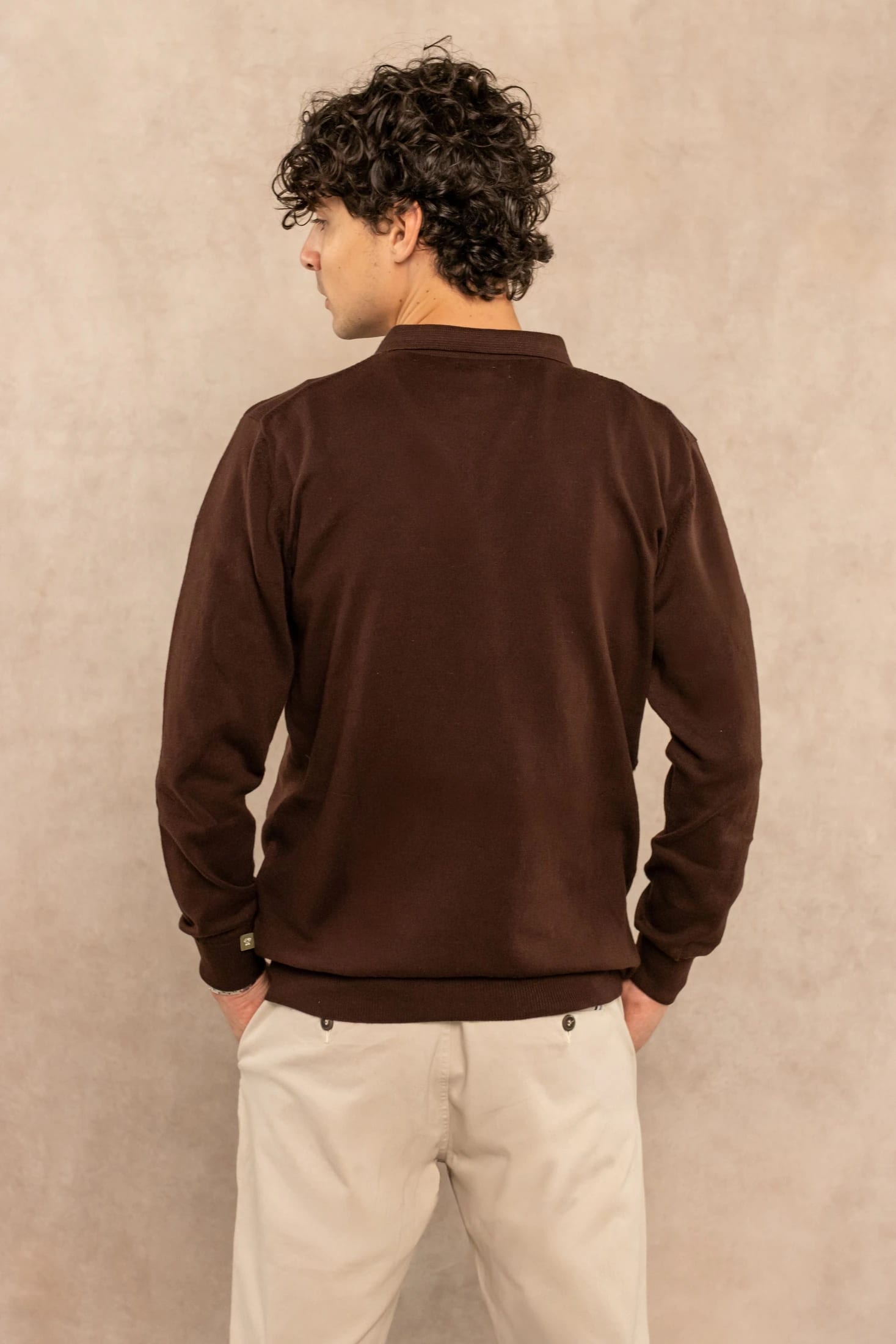 Polo Tejido Manga Larga Espresso - imagen 4