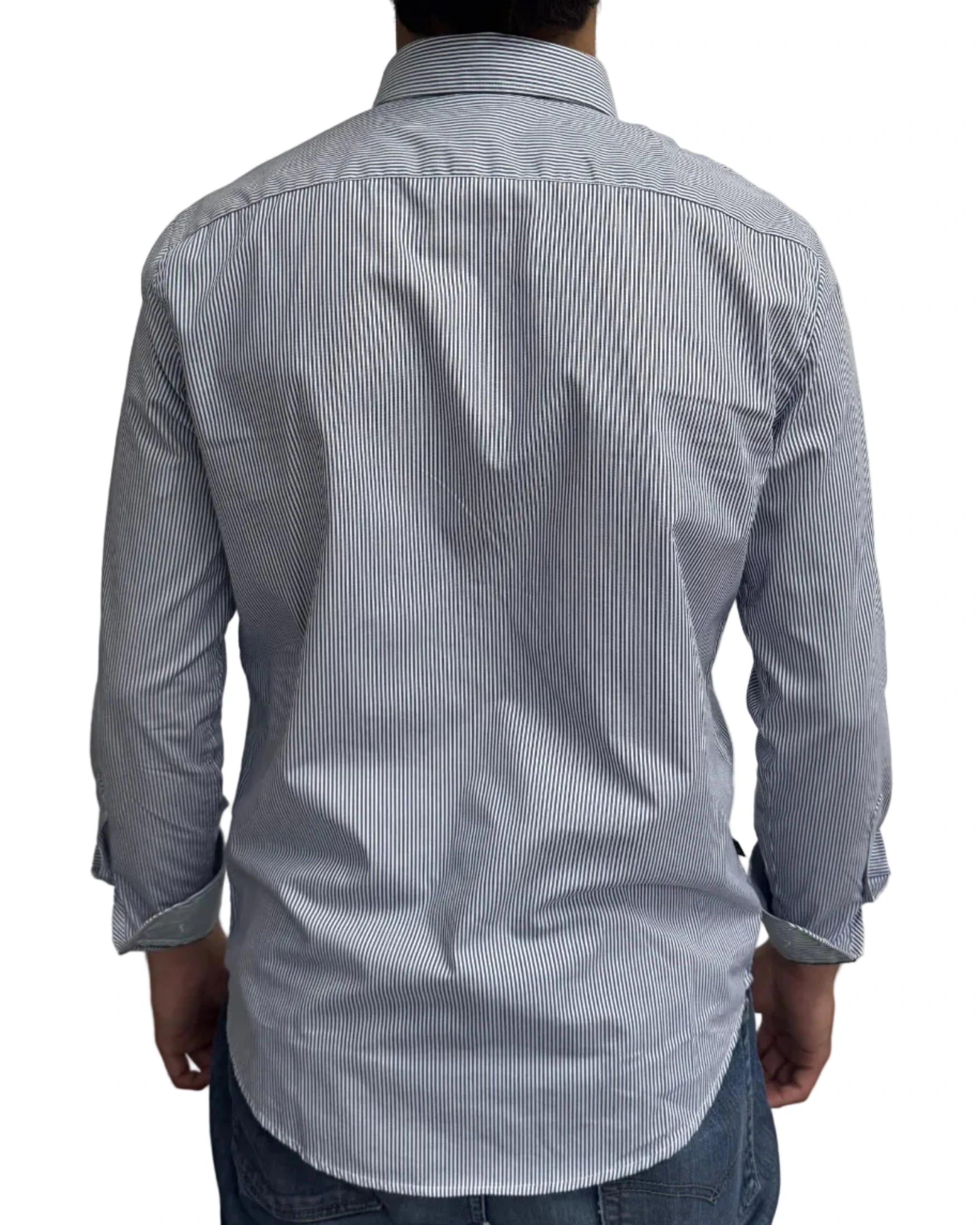 Camisa Rayas Delgadas Navy - imagen 4