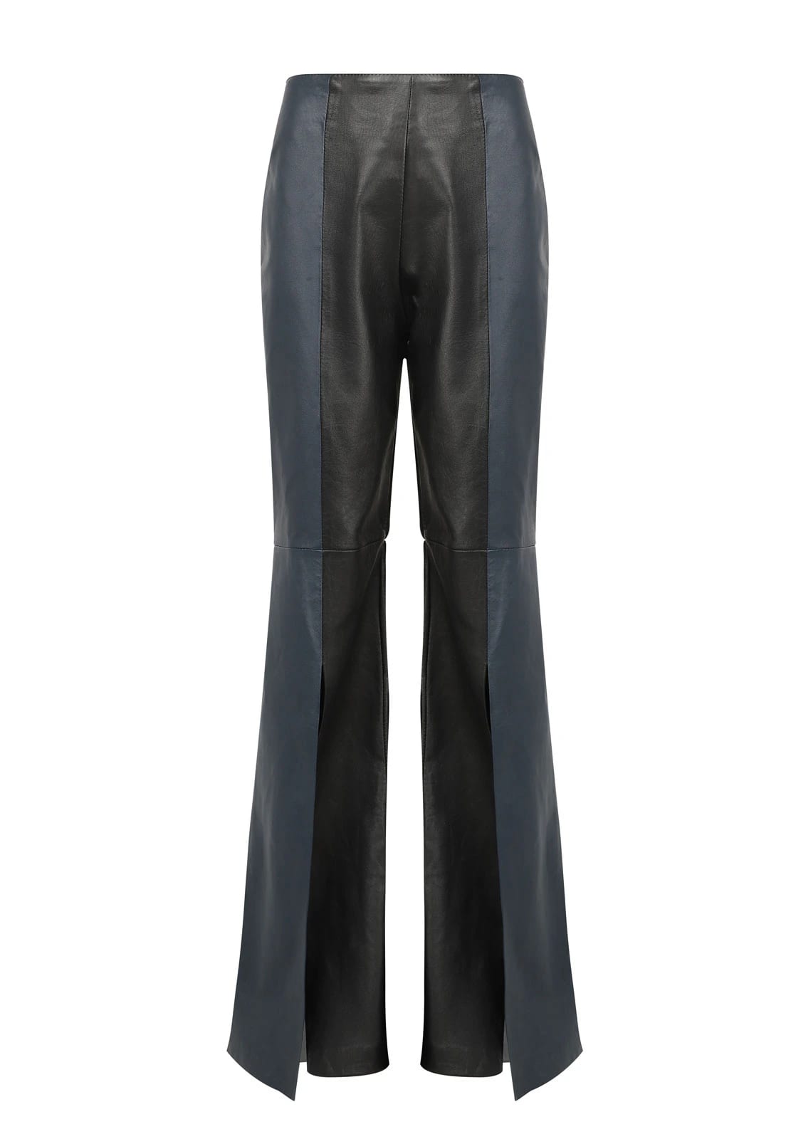 TWO-TONE LEATHER OPEN BOOT TROUSERS - imagen 1