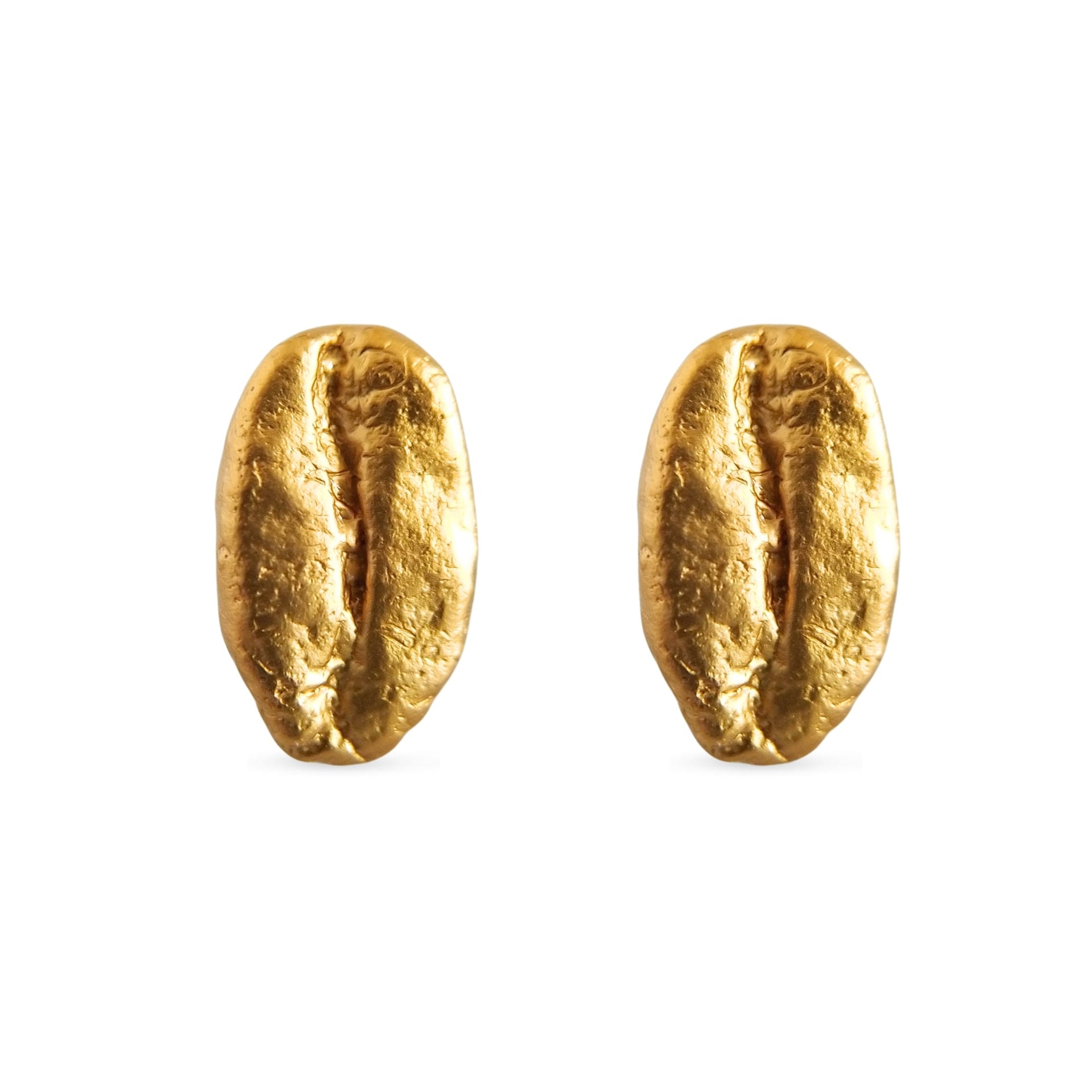 Aretes Café Gesha en plata con baño de oro - imagen 3
