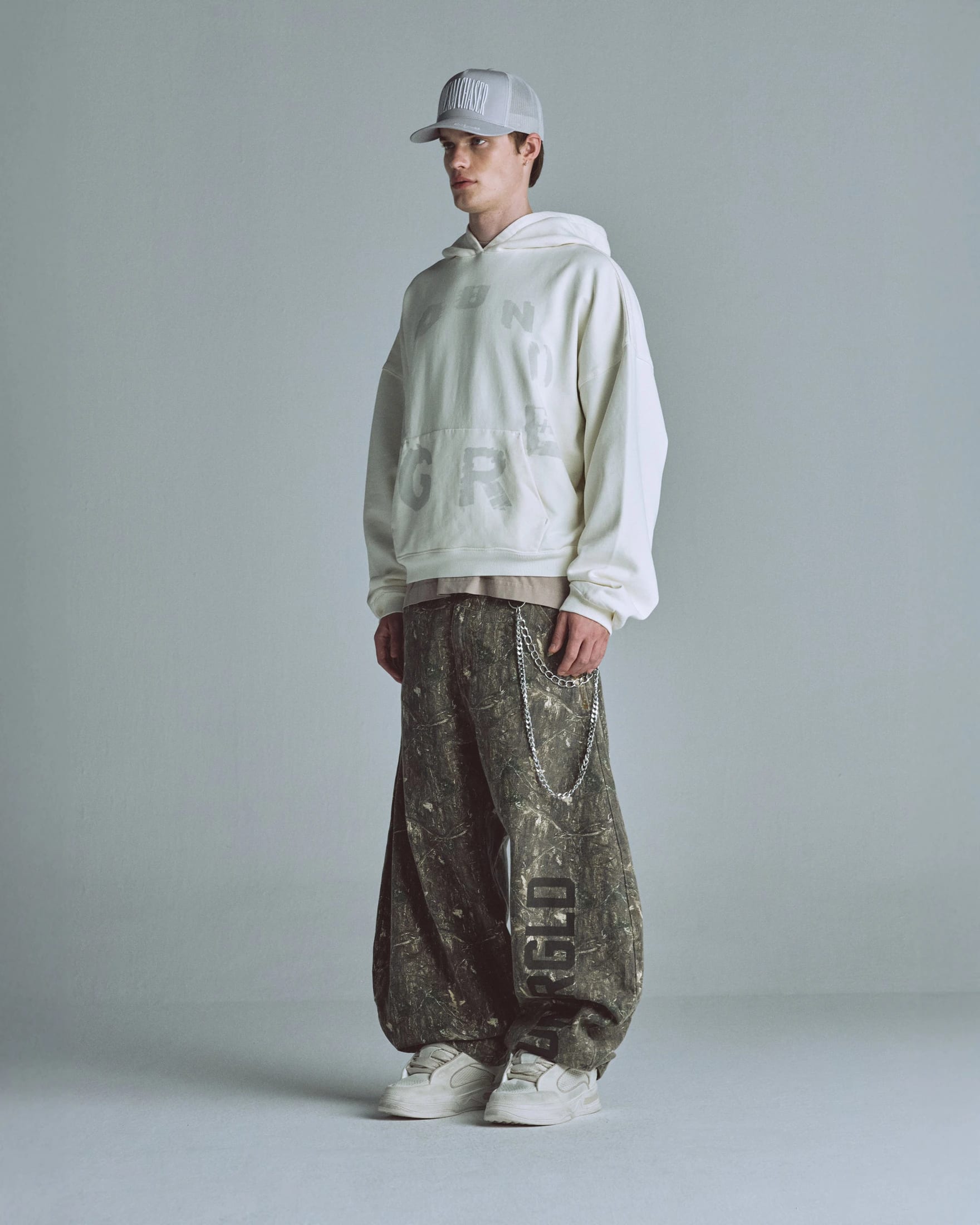 Echoes Tremor Boxy Fit Hoodie White - imagen 5