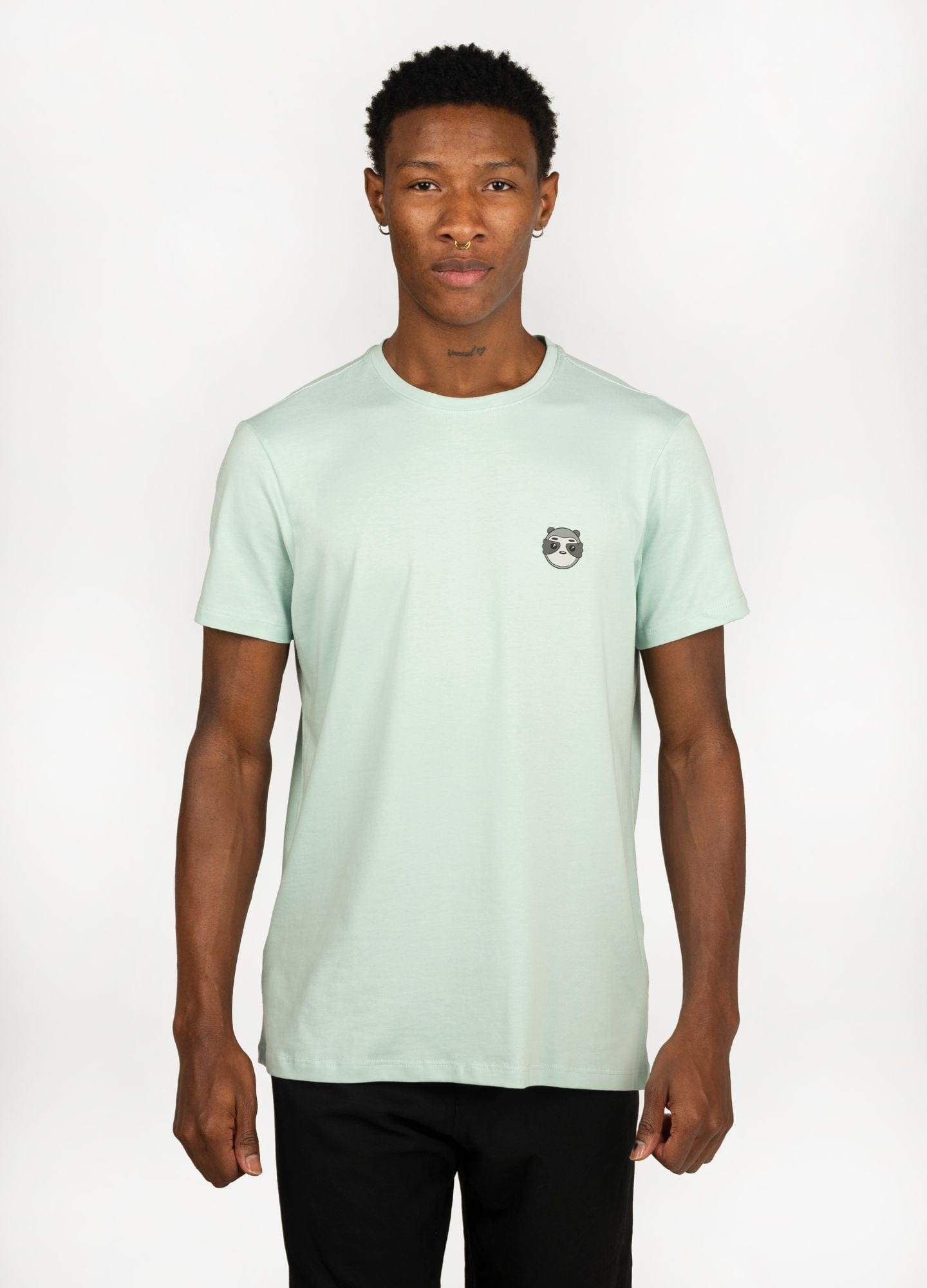 Basic Perezoso Camiseta Regular – Celeste - imagen 1