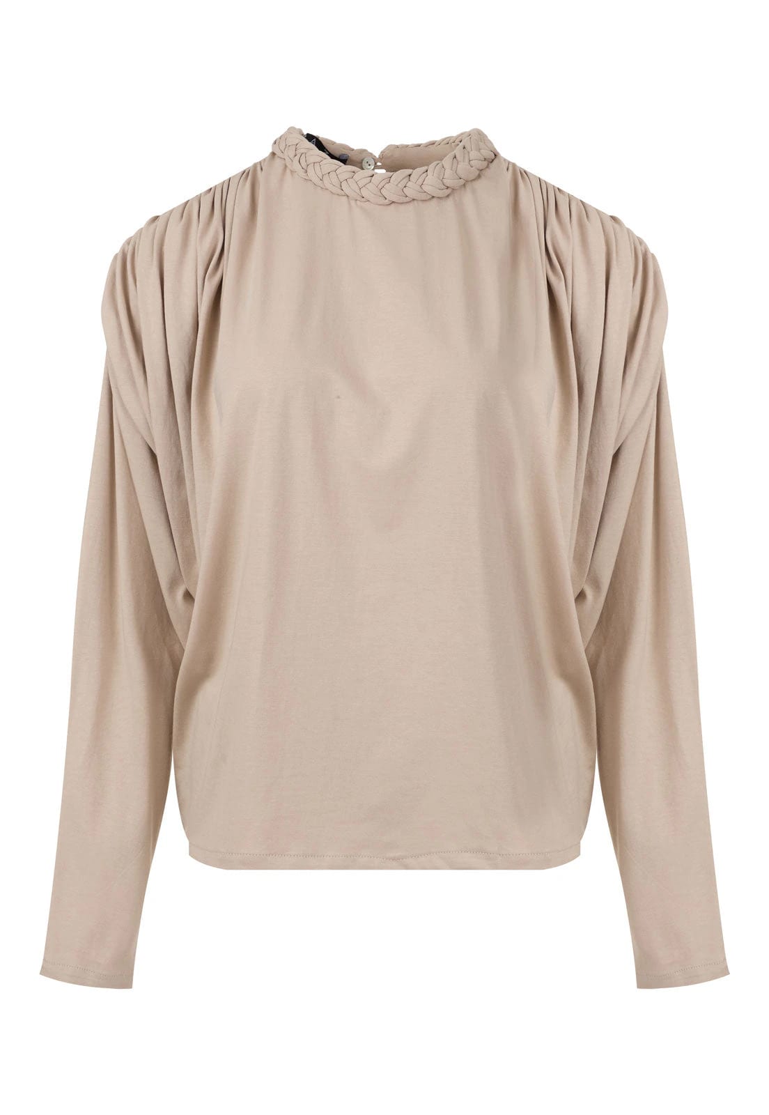 BRAIDED NECKLINE T-SHIRT - imagen 3
